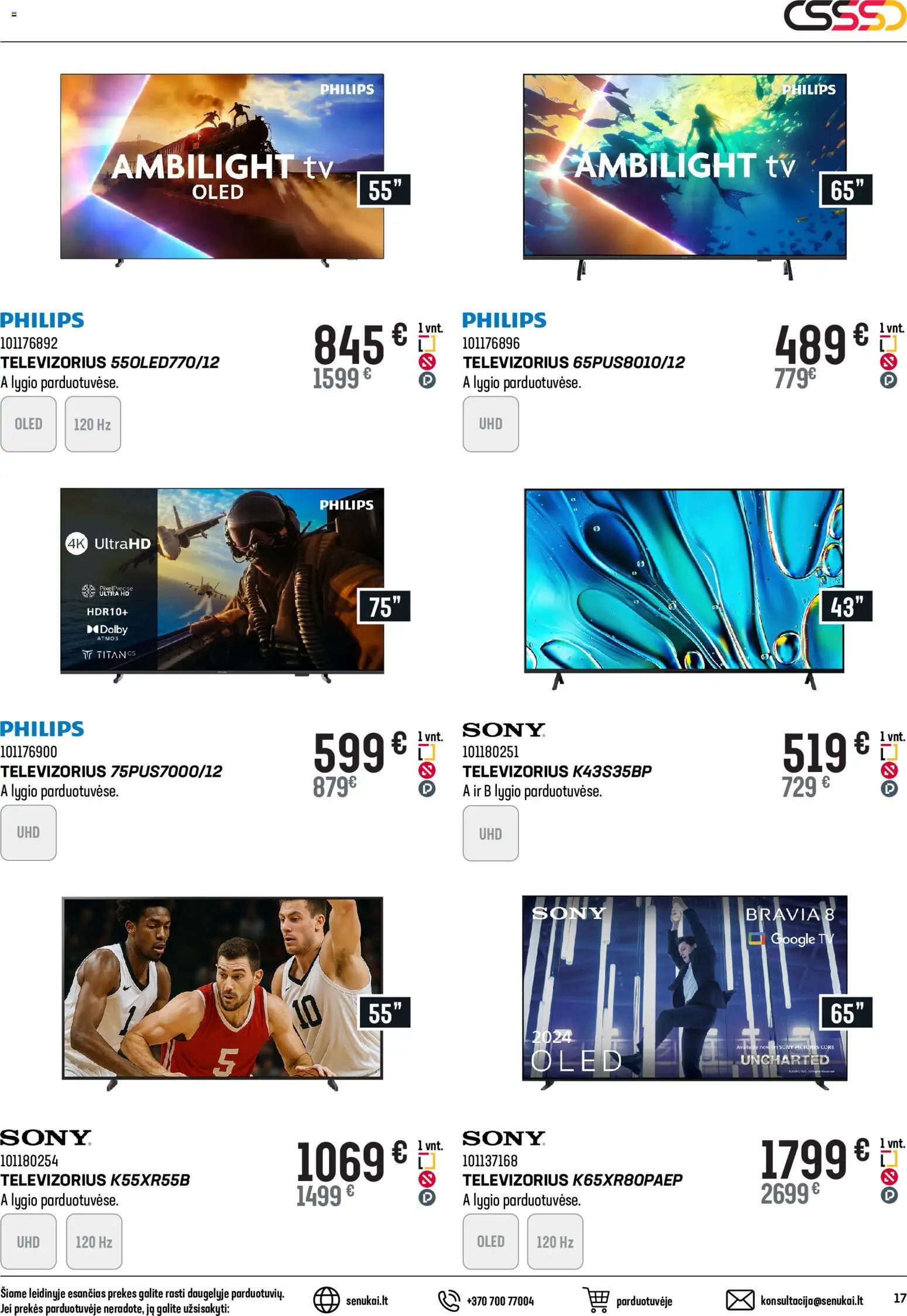 Senukai akcijos nuo 03.12.2025 | Puslapis: 17 | Prekių: Tv, Televizorius