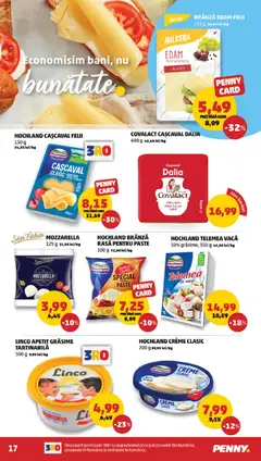 Ofertele PENNY valabile de la 26.11.2025 | Pagină: 17 | Produse: Cașcaval, Mozzarella, Brânză, Paste