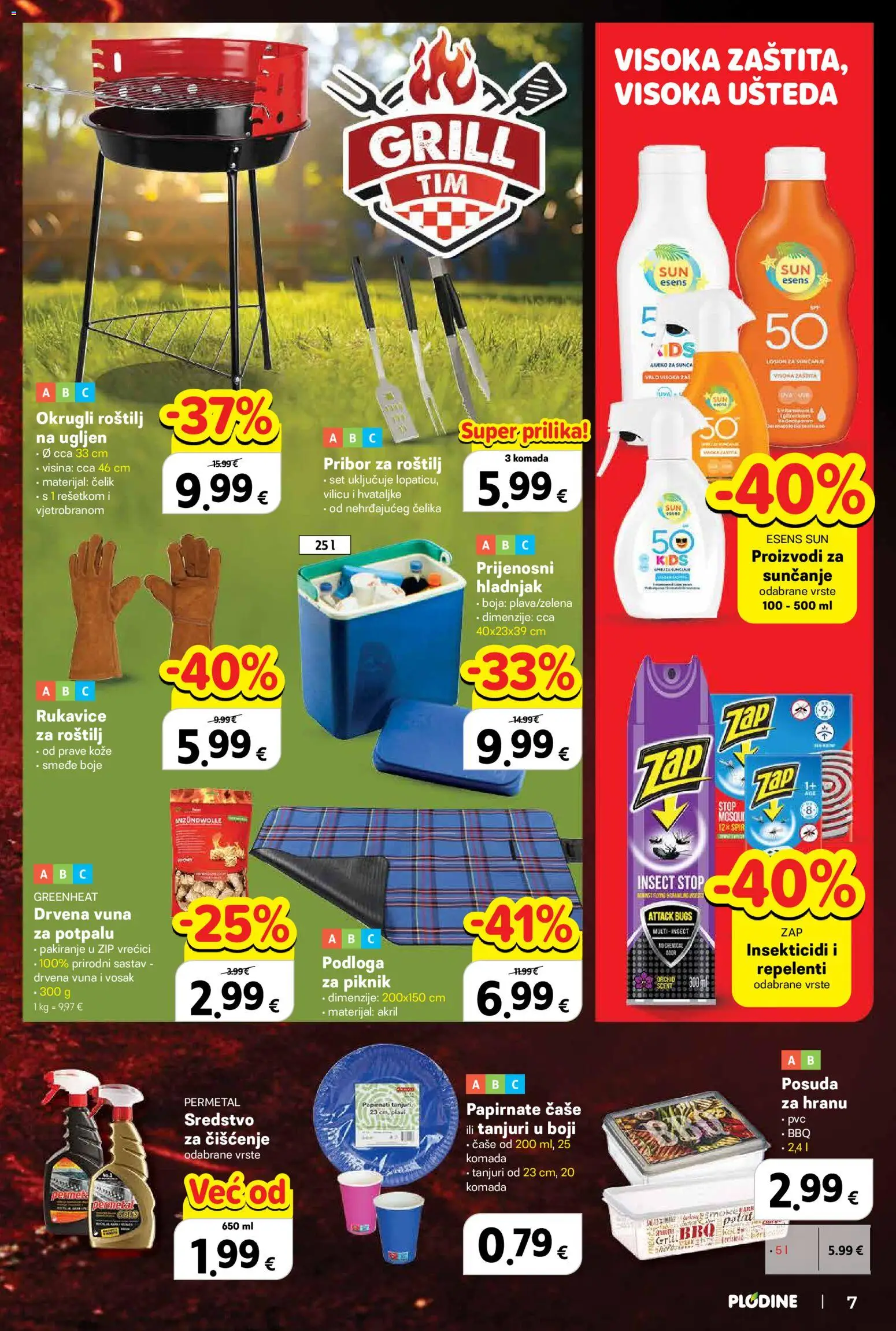 Plodine katalog | vrijedi od 22.04.2026 | Stranica: 7 | Proizvodi: Čaše, Rukavice, Tanjuri, Hladnjak