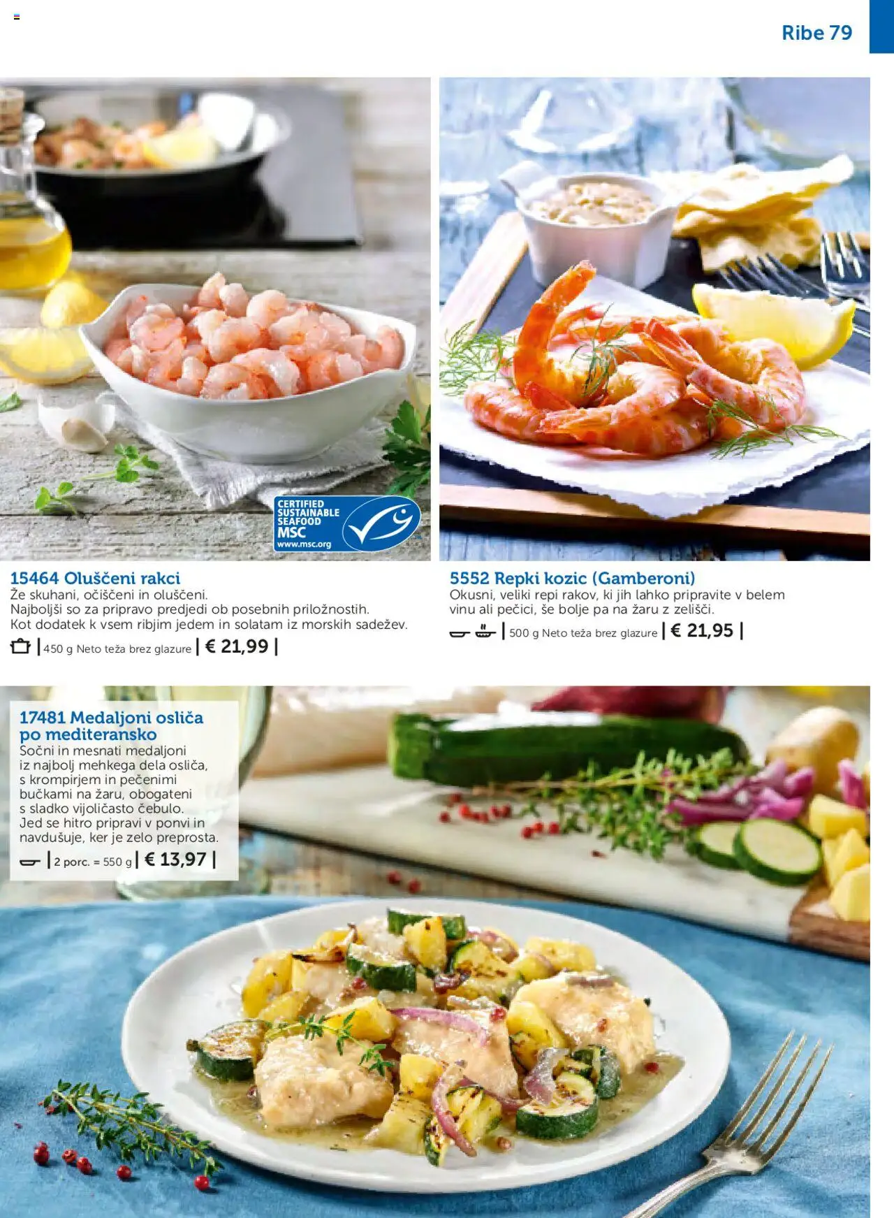 Novi Bofrost katalog ponudbe – veljaven od 01.05.2025 | Stran: 79 | Izdelki: Teza, Ribe