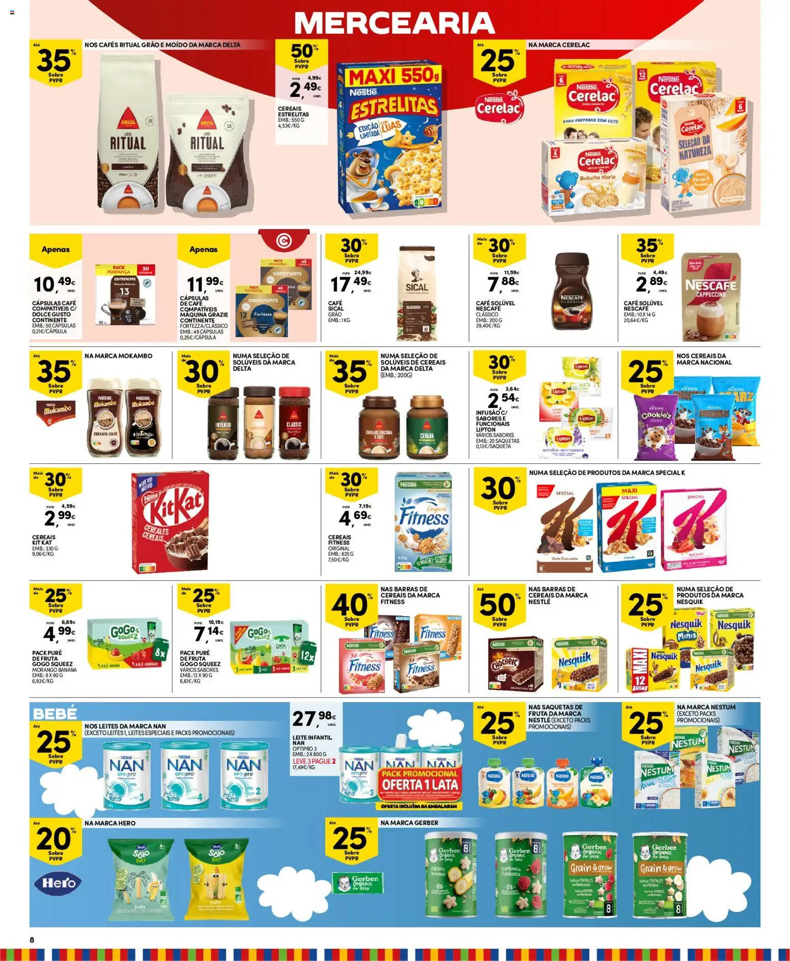 Continente Madeira │ válido de 07.04.2026 | Página: 8 | Produtos: Café solúvel, Cápsulas café, Nestlé, Dolce gusto