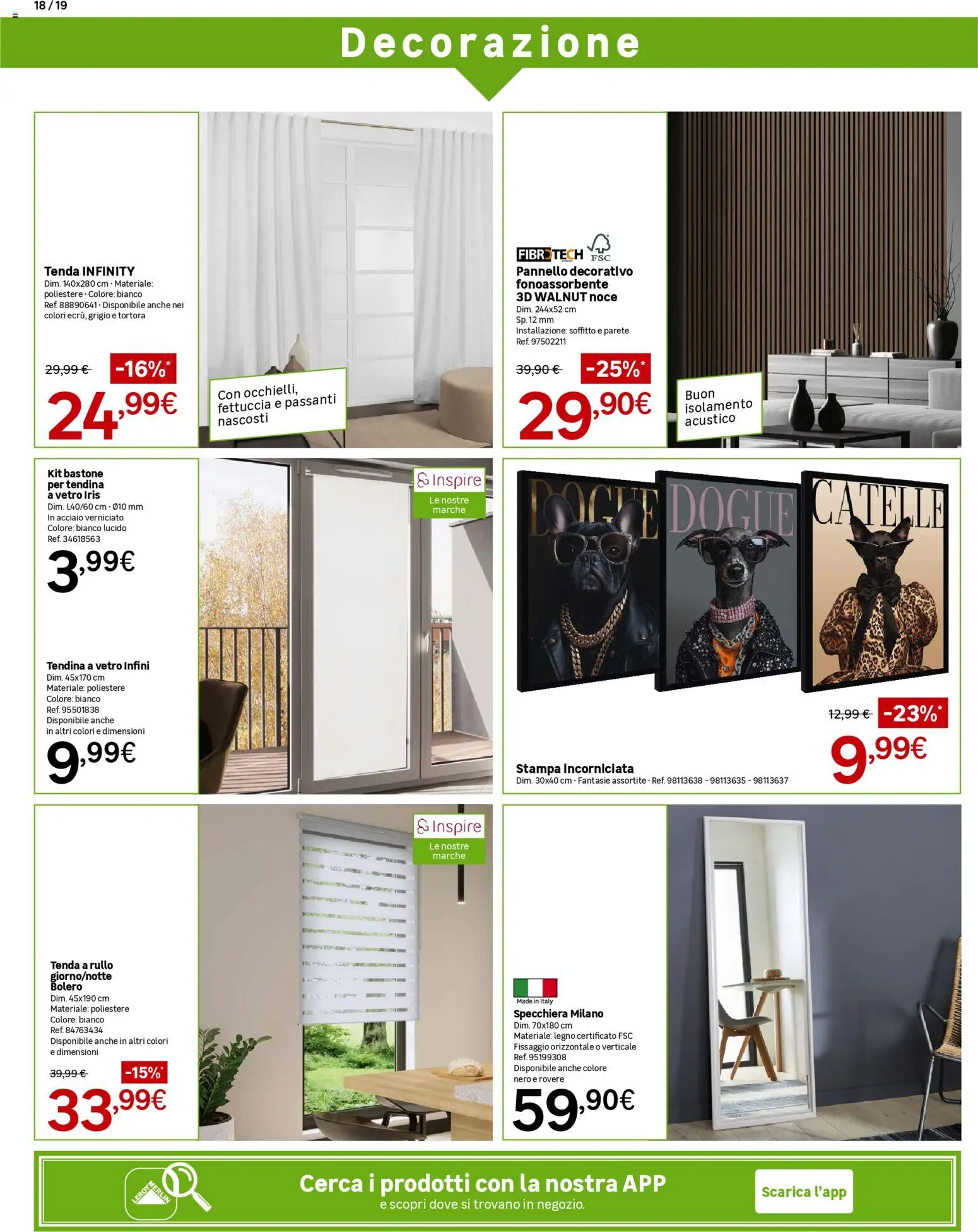 Volantino Leroy Merlin del 08.04.2026 | Pagina: 18 | Prodotti: Rullo, Tenda, Stampa