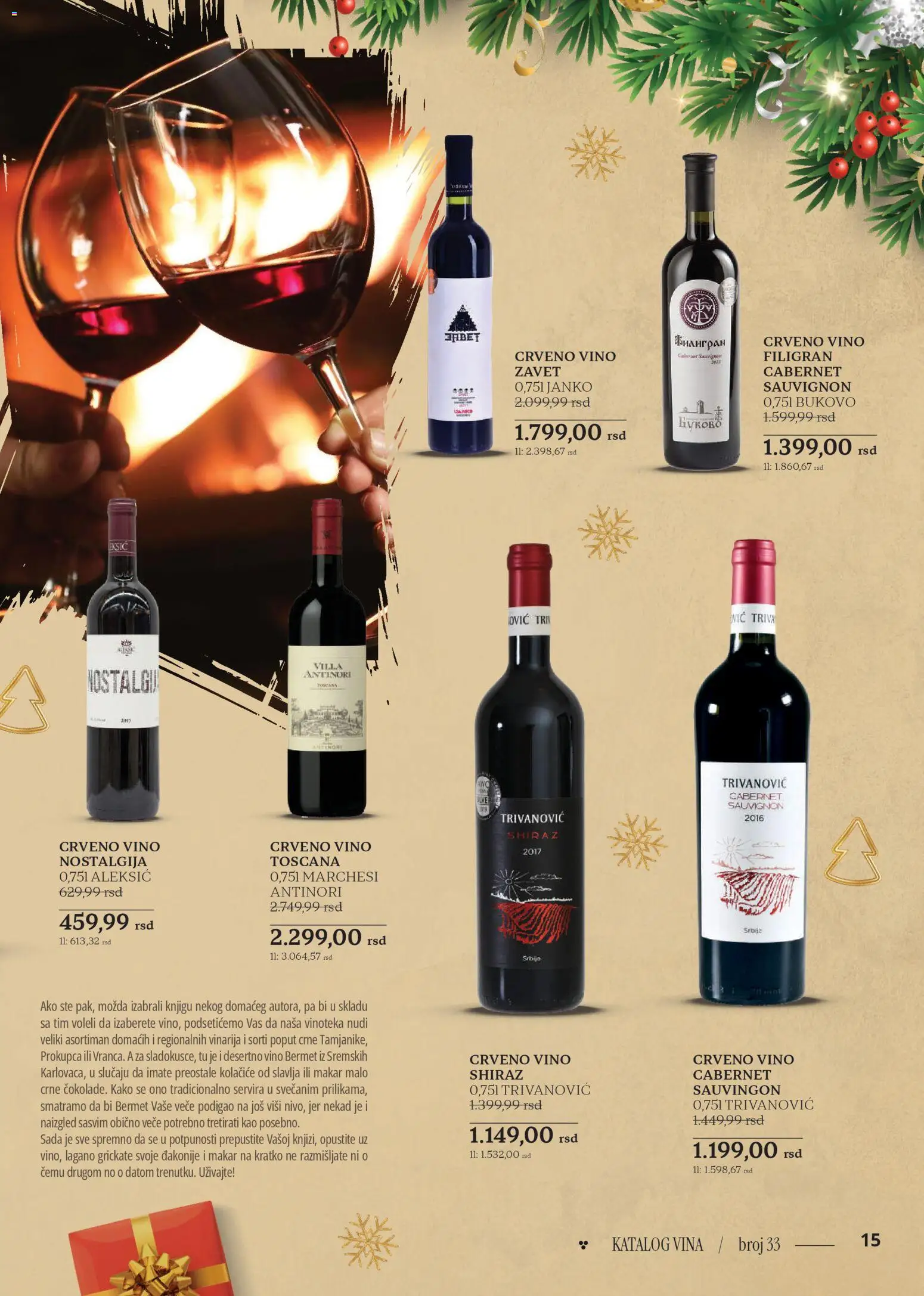 Idea katalog - važi od 18.12.2025 | Strana: 15 | Proizvode: Cabernet Sauvignon, Crveno vino, Vino, Vinoteka