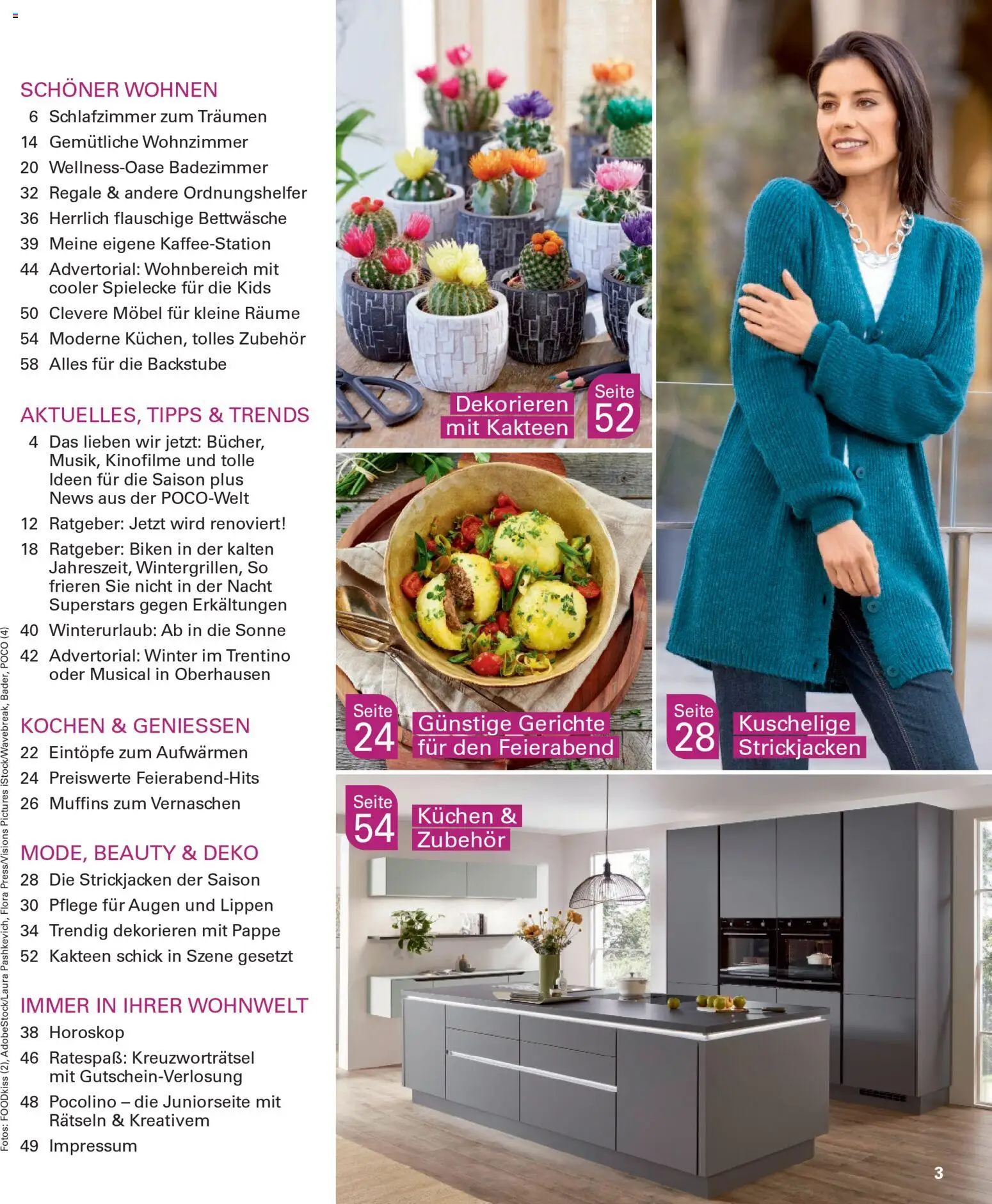 Poco Wohnwelt Winter 2025 – gültig ab 01.12.2025 | Seite: 3 | Produkte: Bettwäsche, Kuchen