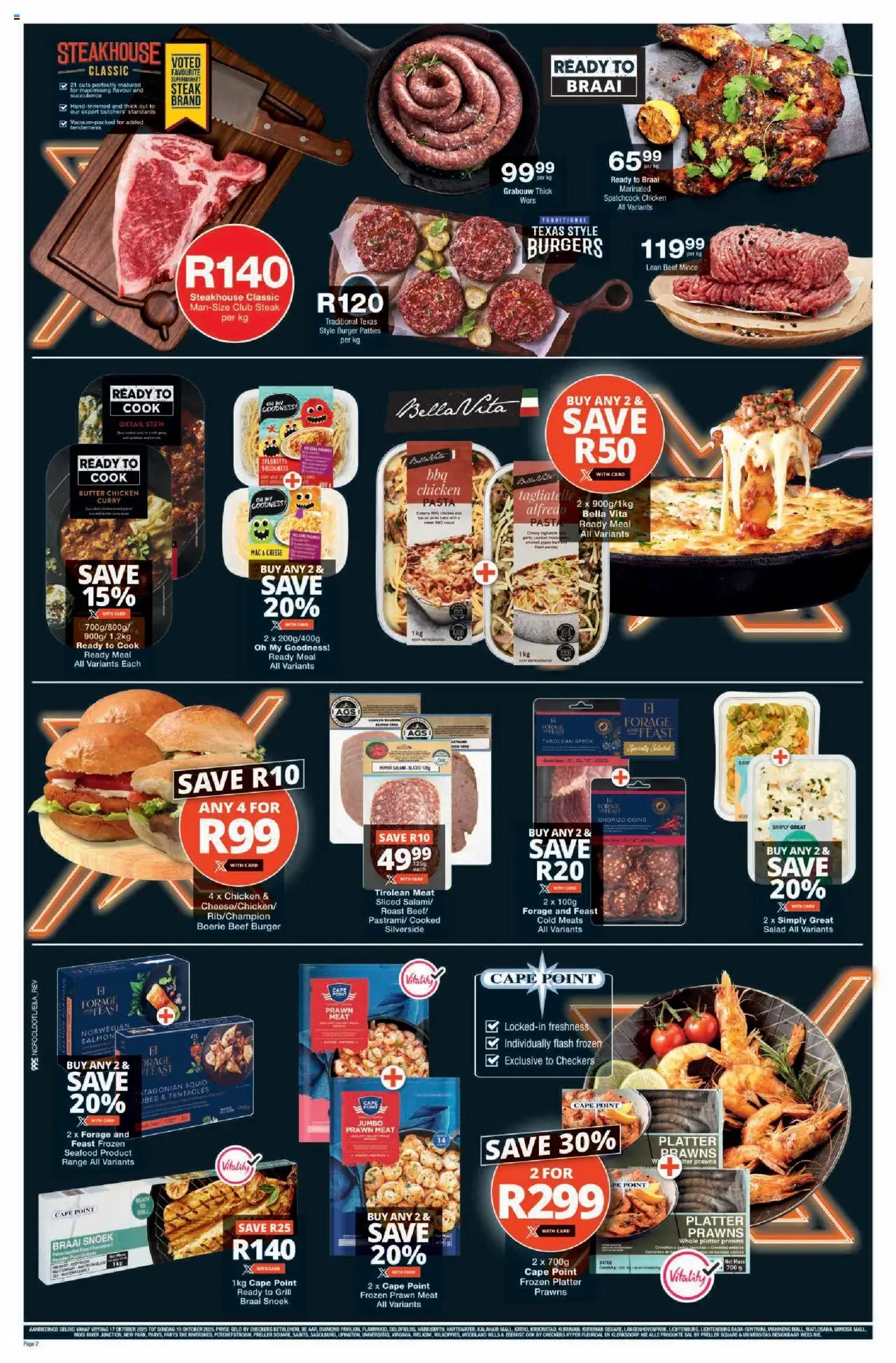 New Checkers catalogue – valid from 17.10.2025 | Page: 2 | Products: Platter, Cheese, Pepper, Seafood