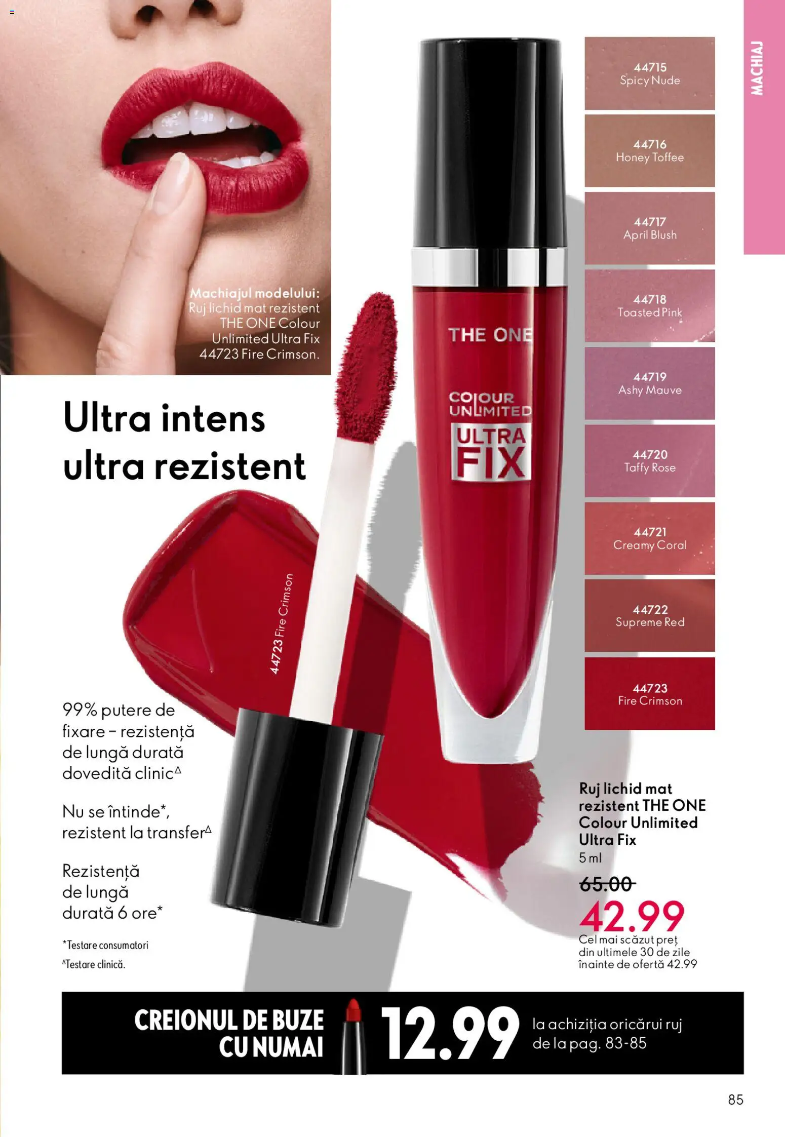 Noul catalog Oriflame – valabil de la 04.03.2026 | Pagină: 85 | Produse: Machiaj, Blush, Ruj