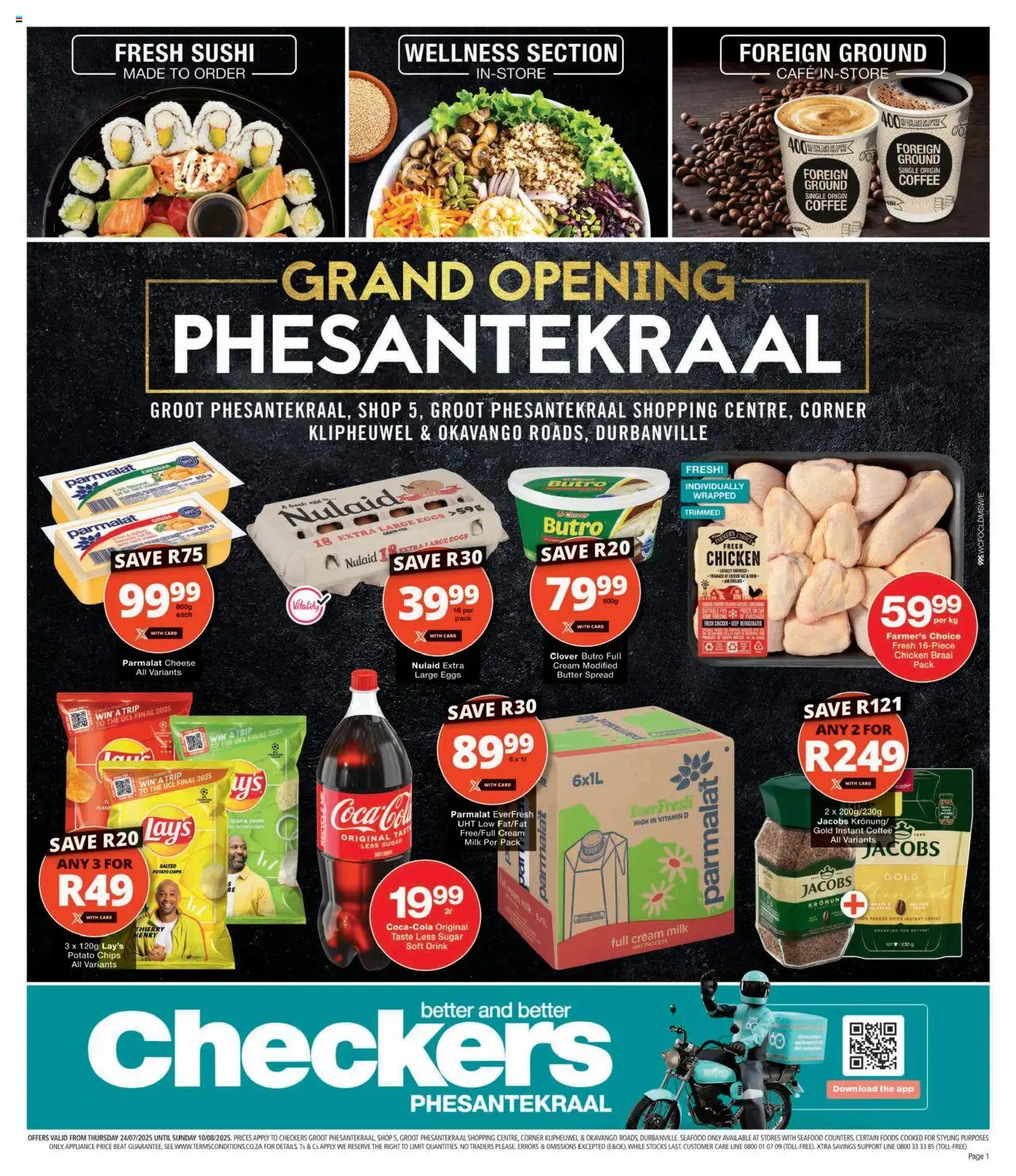 Checkers Western Cape -  Phesantekraal Store Opening │ valid from 24.07.2025 | Page: 1 | Products: Butter, Cheese, Cream, Sugar