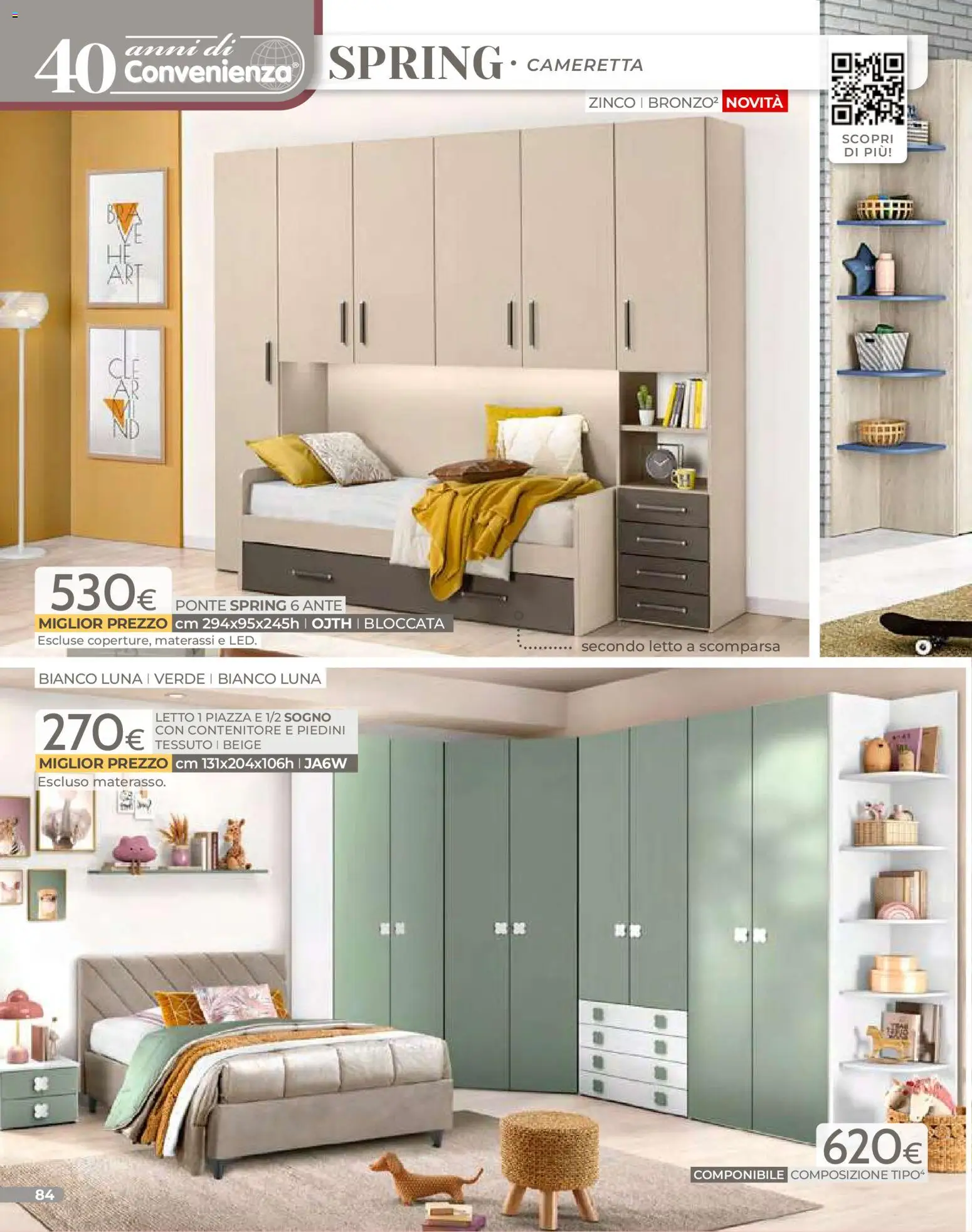 Volantino Mondo Convenienza del 01.01.2026 | Pagina: 86 | Prodotti: Contenitore, Letto