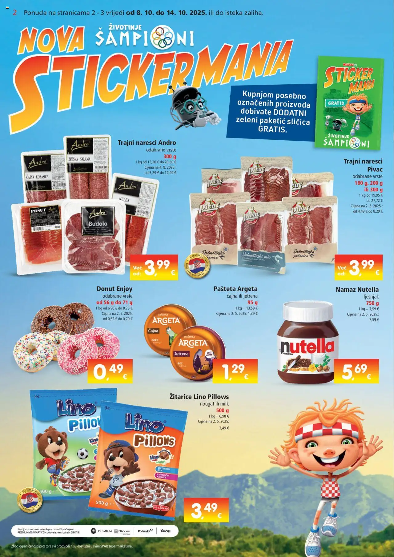 Spar katalog | vrijedi od 08.10.2025 | Stranica: 2 | Proizvodi: Salama, Pašteta, Kobasica, Kulen