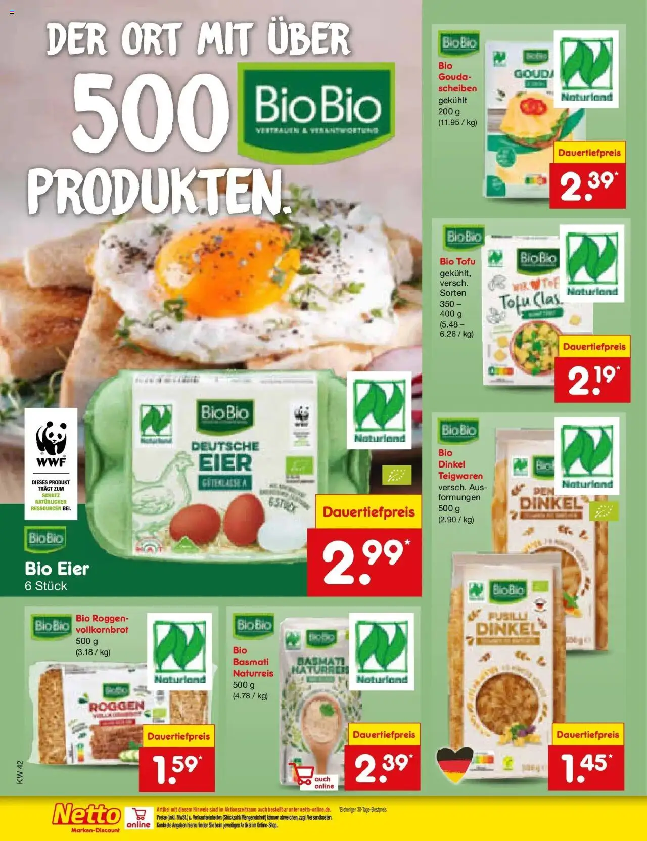 Netto Marken-Discount Prospekt 	 – gültig ab 13.10.2025 | Seite: 52 | Produkte: Eier, Gouda, Vollkornbrot