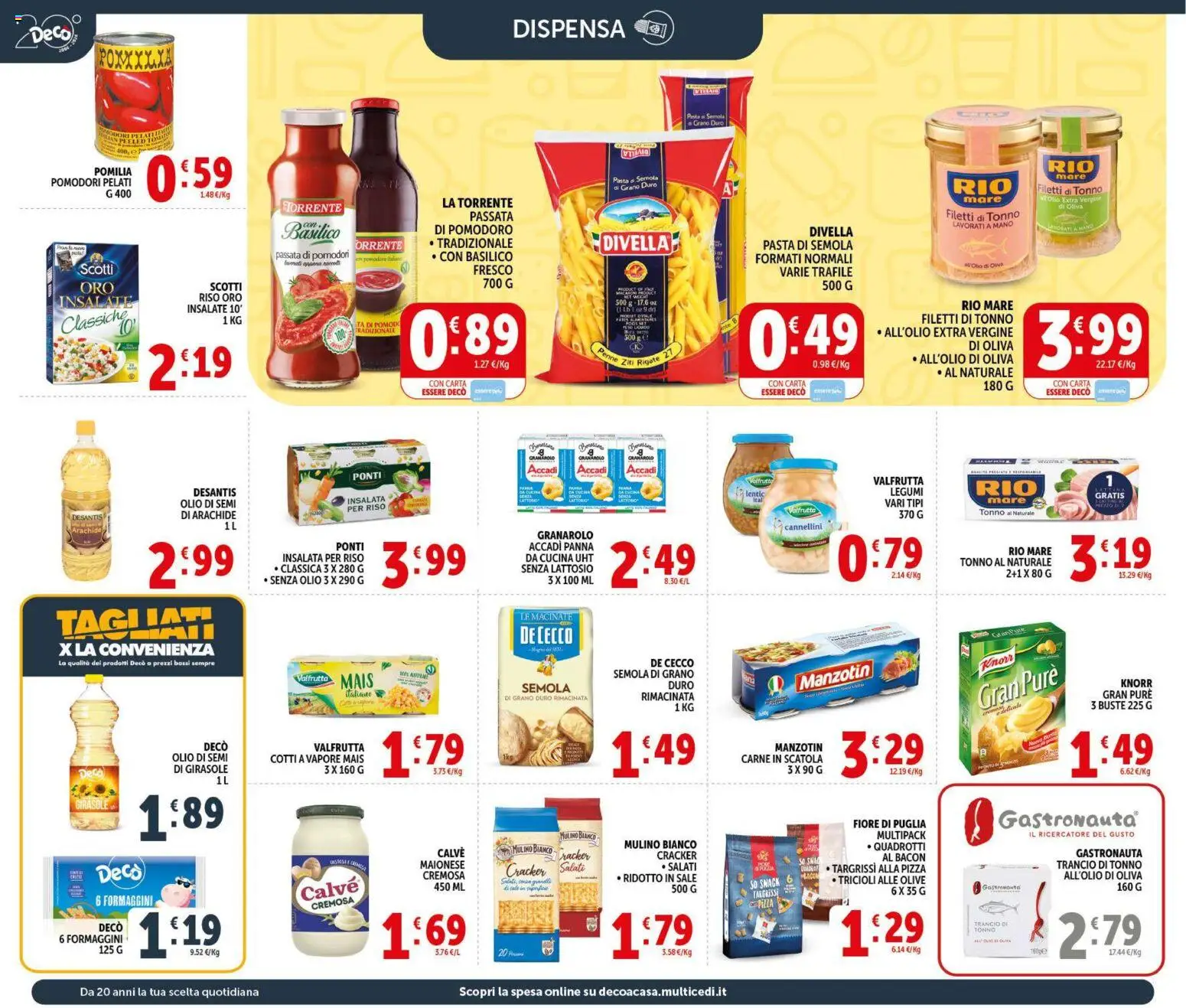 Volantino Decò del 09.04.2026 | Pagina: 14 | Prodotti: Pizza, Riso, Cannellini, Mais