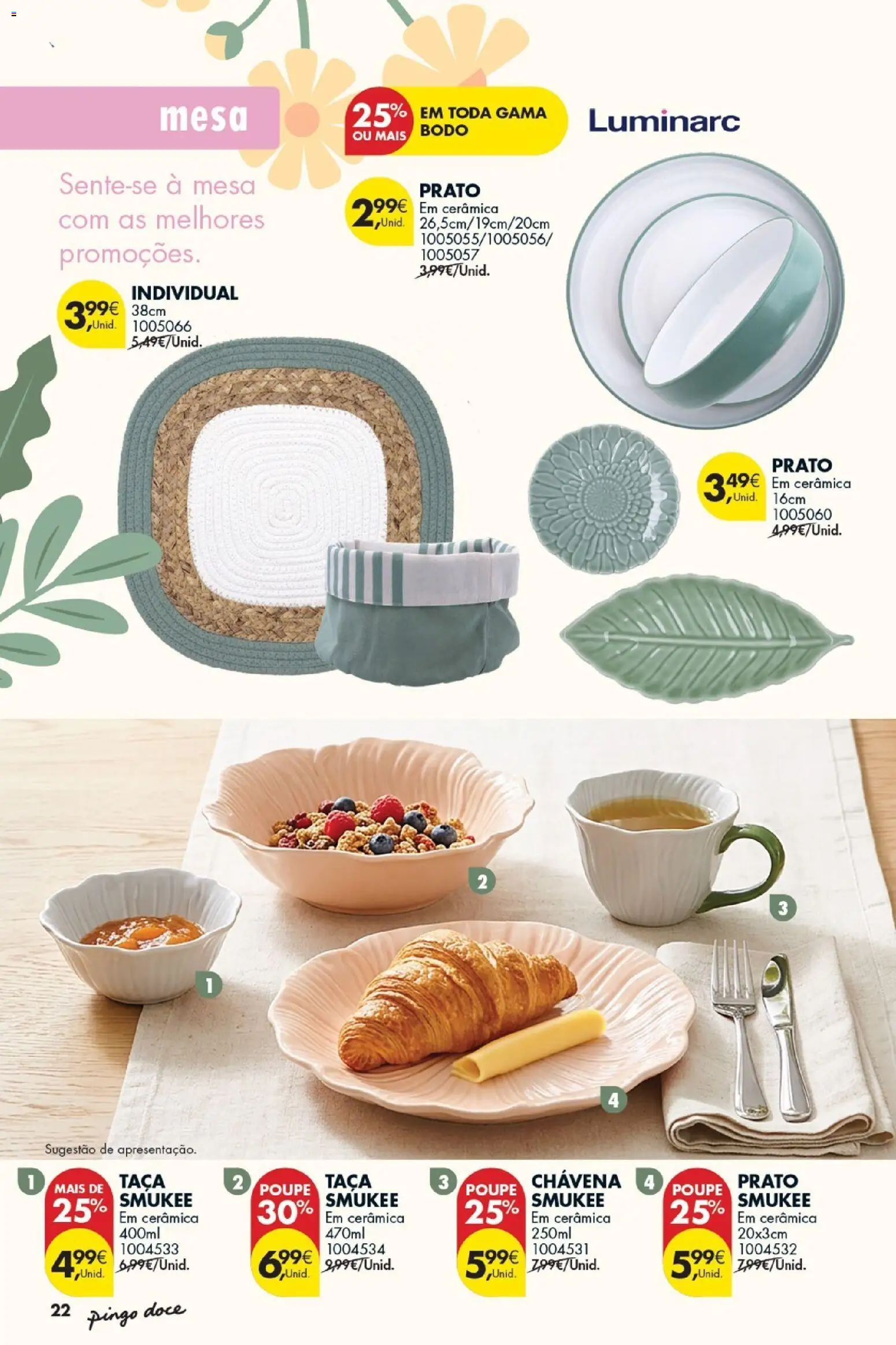 Pingo Doce - Bazar Primavera │ válido de 07.04.2026 | Página: 22 | Produtos: Mesa