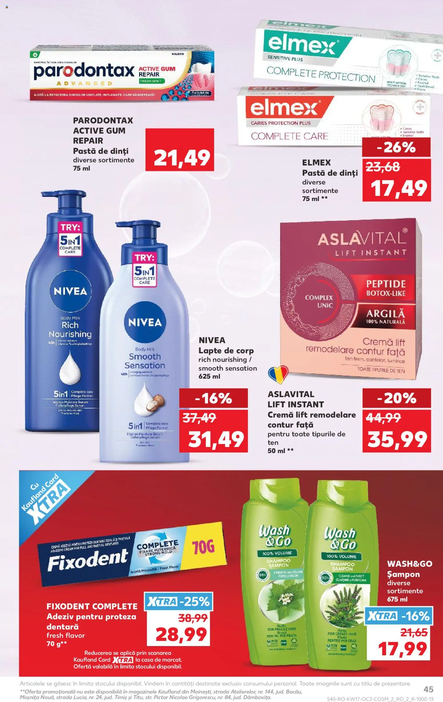 Noul catalog Kaufland – valabil de la 22.04.2026 | Pagină: 45 | Produse: Serum, Body, Lapte, Cremă
