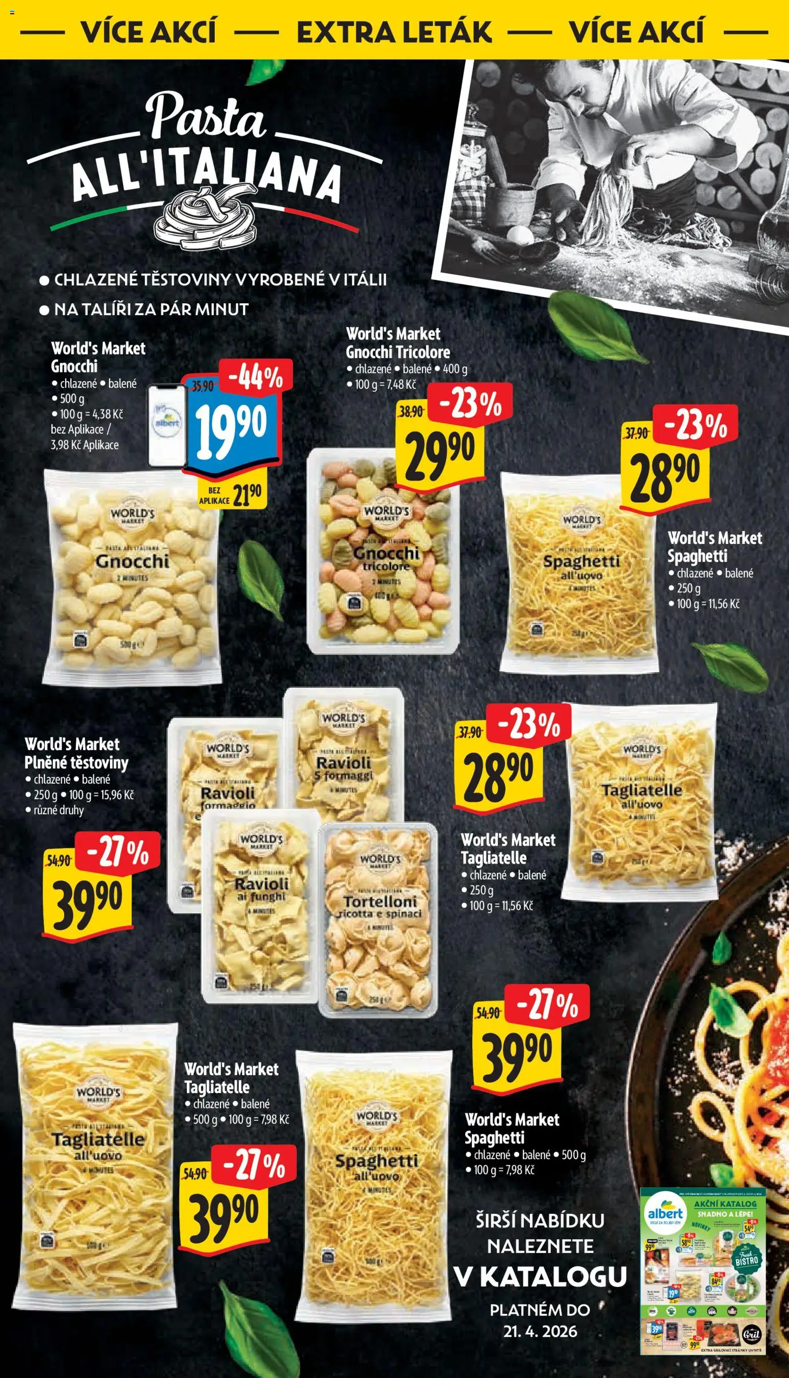 Albert leták - Supermarket od 15.04.2026 | Strana: 38 | Produkty: Ricotta, Těstoviny, Ravioli, Gnocchi