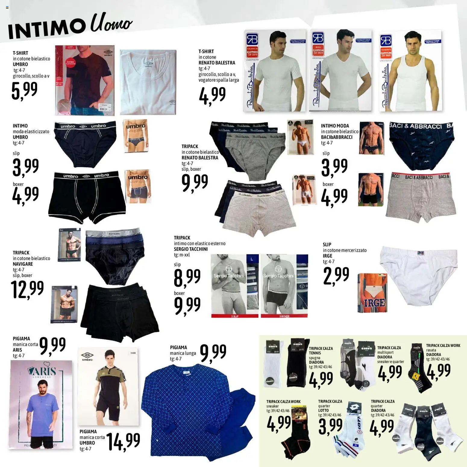 Volantino Emisfero del 09.04.2026 | Pagina: 30 | Prodotti: Spugna, Pigiama, Slip, Boxer