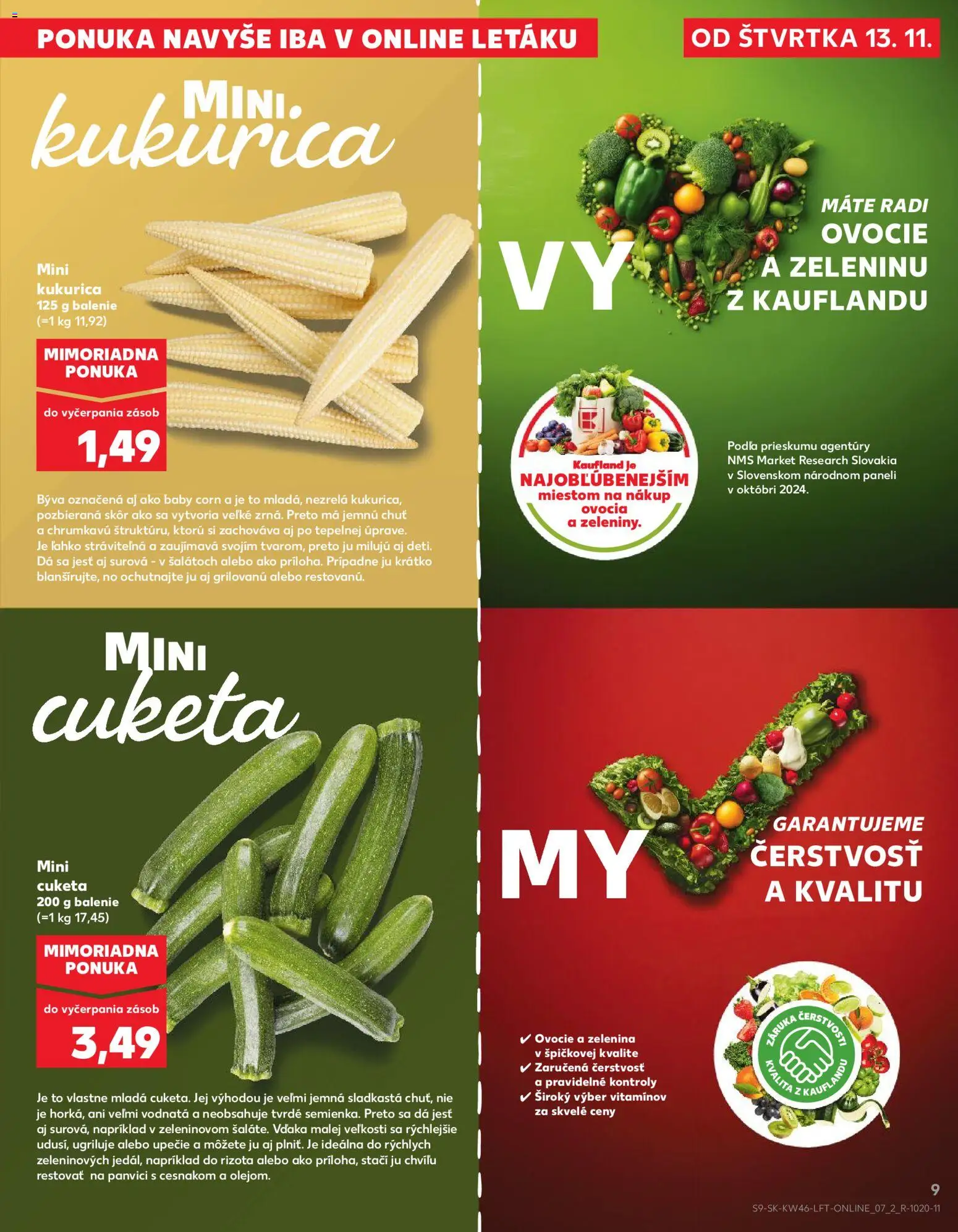 Kaufland SK akciós ujság - amely érvényes a következő dátumtól: 13.11.2025 | Oldal: 9
