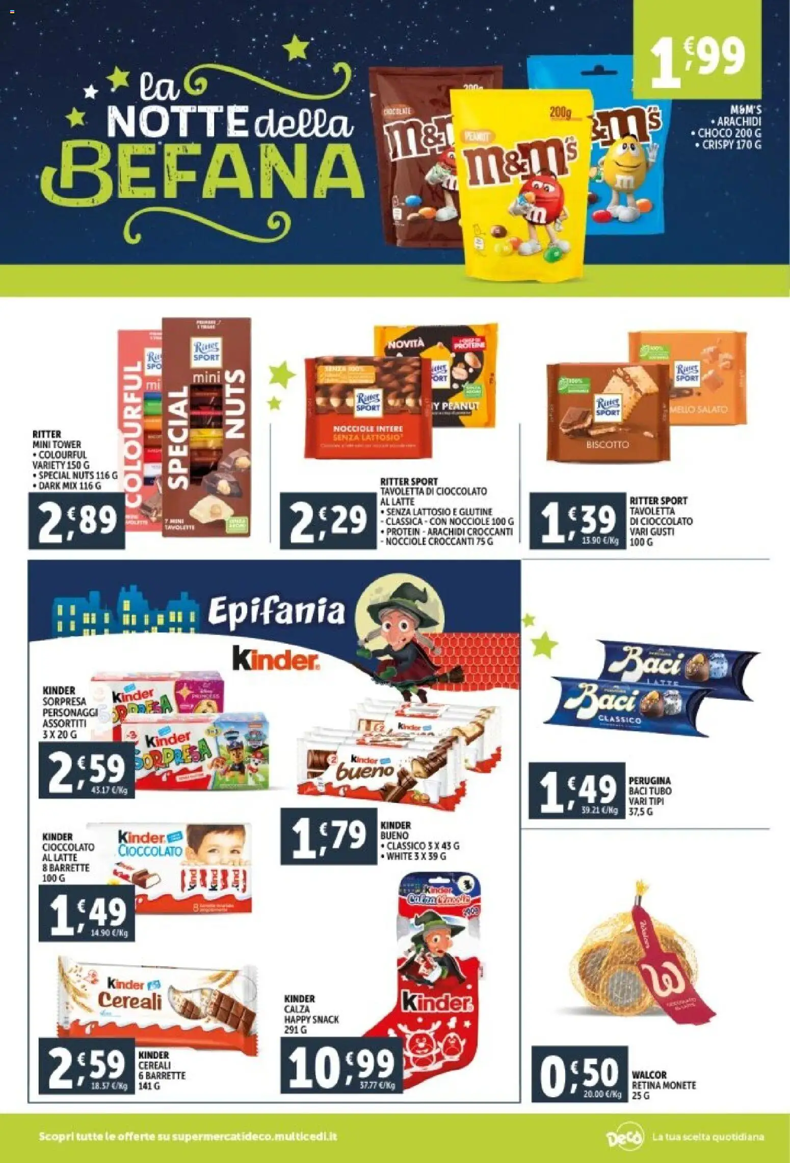 Volantino Decò del 29.12.2025 | Pagina: 14 | Prodotti: Cioccolato, Cereali, Nocciole, Arachidi