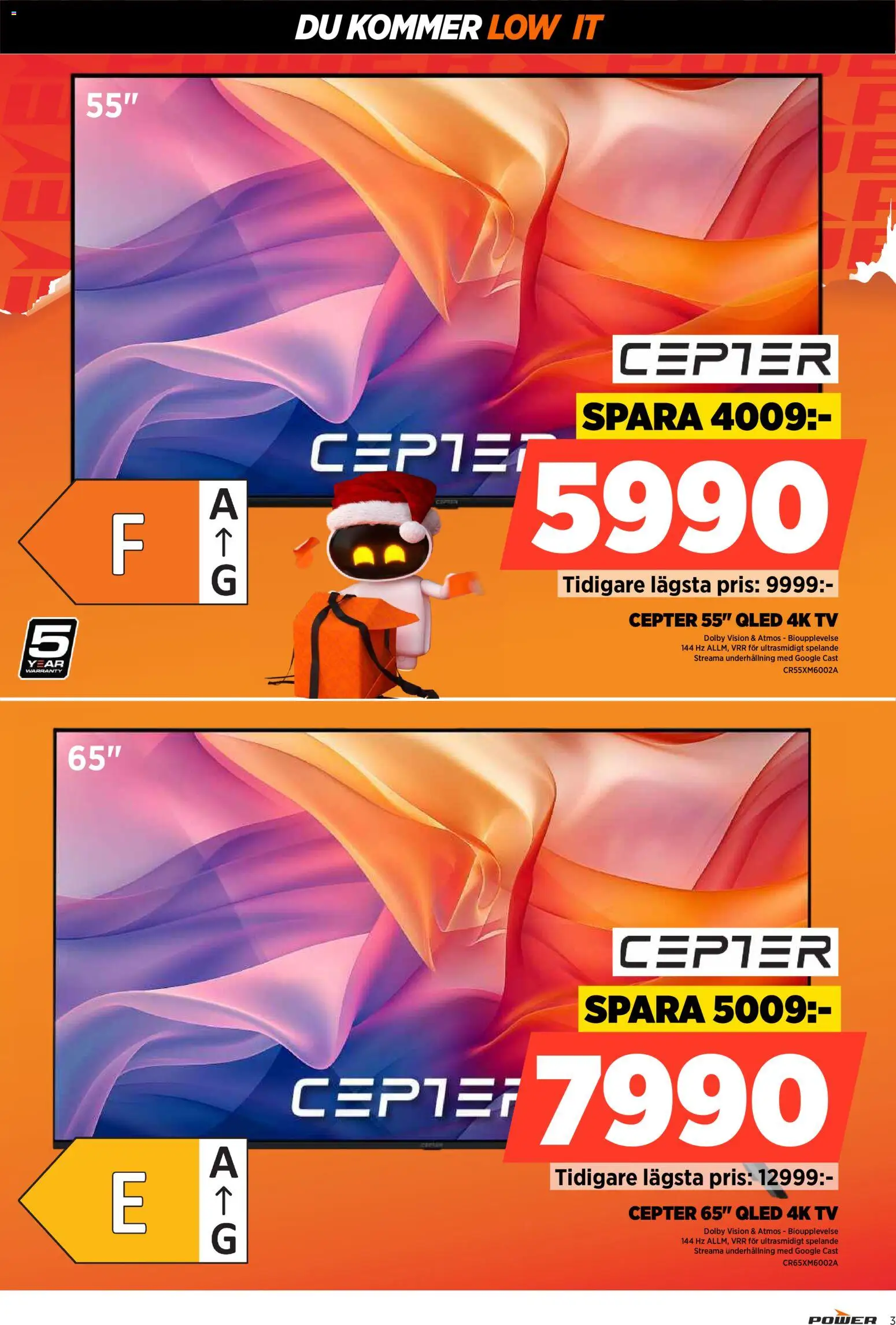 Power reklamblad aktuell från 22.12.2025 | Sida: 3 | Produkter: Tv
