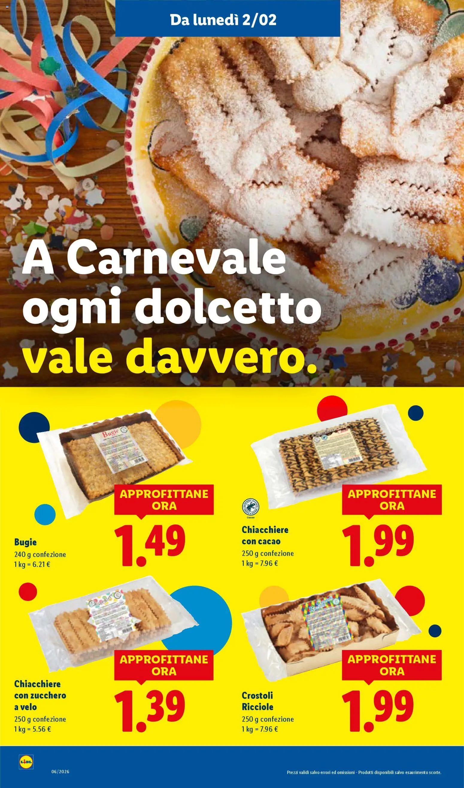 Volantino Lidl del 02.02.2026 | Pagina: 26 | Prodotti: Zucchero, Cacao
