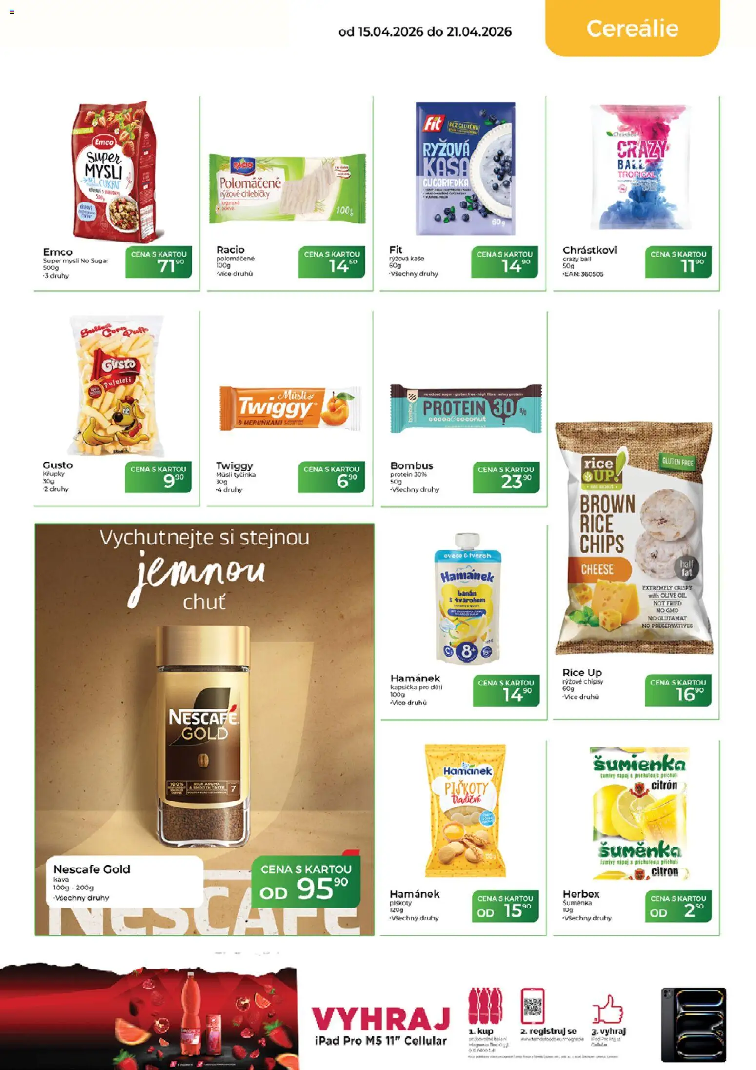 Tamda Foods leták od 15.04.2026 | Strana: 25 | Produkty: Tvaroh, Kaše, Mysli, Müsli tyčinka