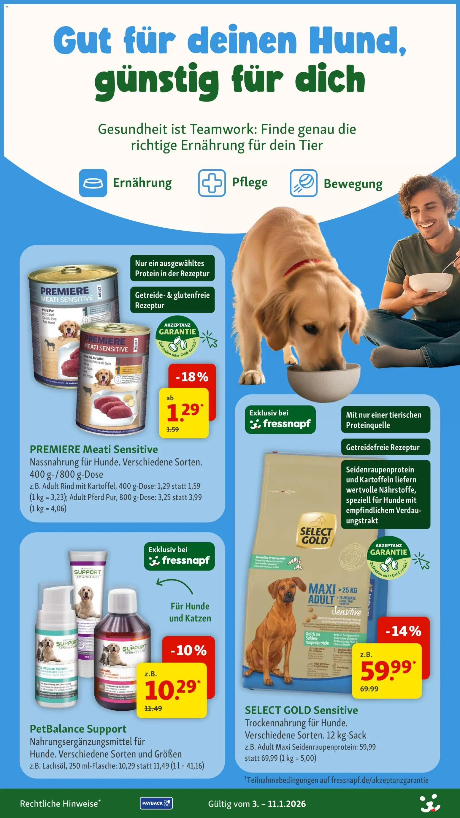 Fressnapf Aktionen – gültig ab 03.01.2026 | Seite: 17 | Produkte: Serum, Getreide, Kartoffeln