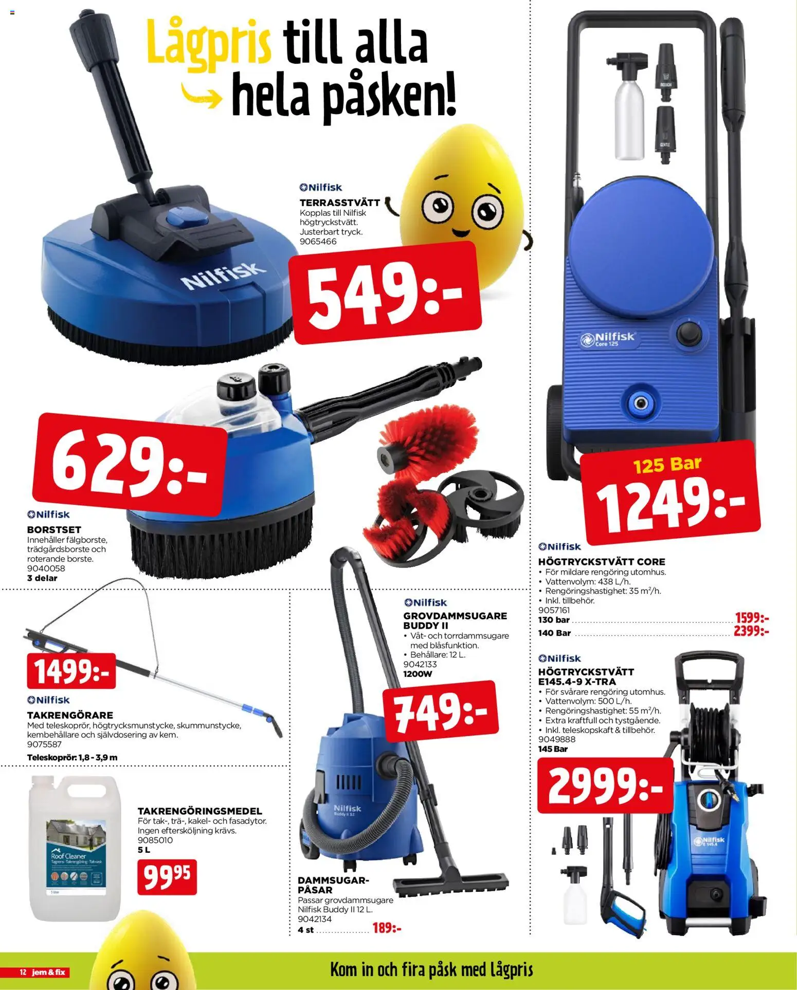 Jem & Fix reklamblad aktuell från 30.03.2026 | Sida: 12 | Produkter: Högtryckstvätt