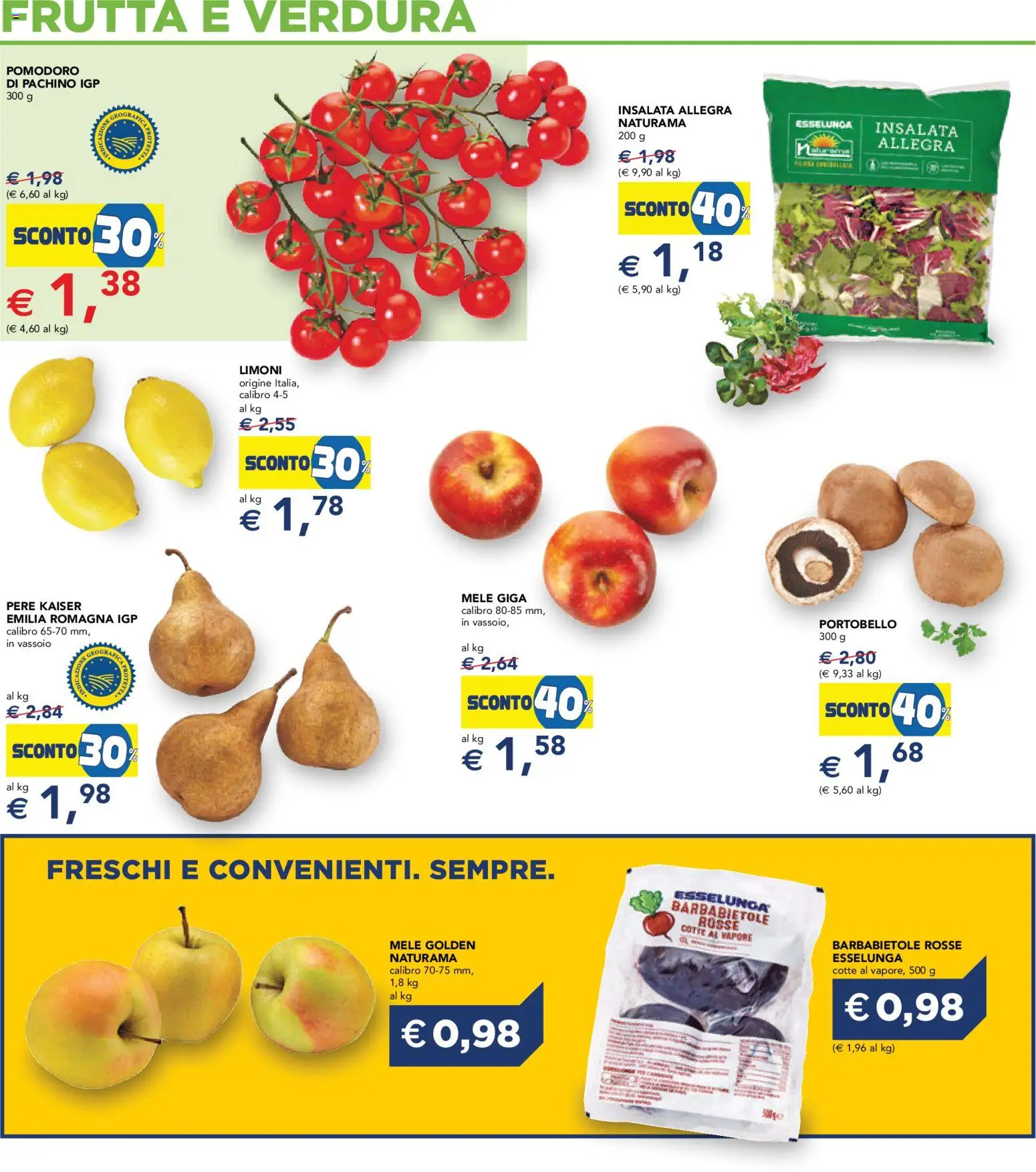 Volantino Esselunga S del 08.04.2026 | Pagina: 15 | Prodotti: Insalata, Frutta, Pomodoro, Vassoio