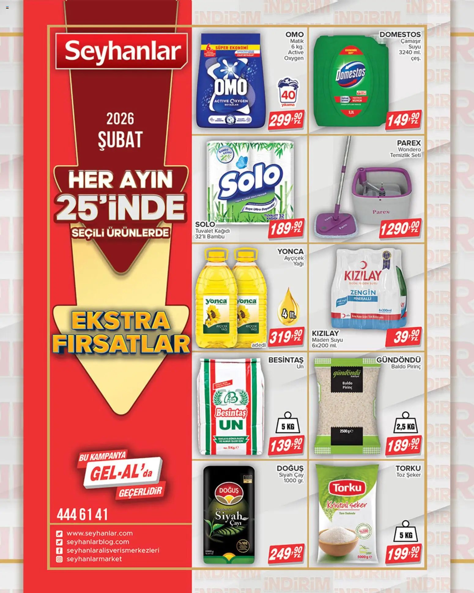 Seyhanlar Market Katalog %25 İndirim - 25.02.2026 tarihinden itibaren geçerlidir | Sayfa: 8 | Ürünler: Tuvalet, Çay, Şeker, Maden suyu