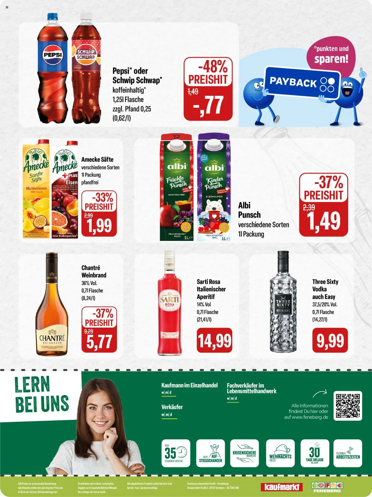 Feneberg Angebote – gültig ab 16.10.2025 | Seite: 16 | Produkte: Schwip schwap, Chantré, Pepsi, Vodka