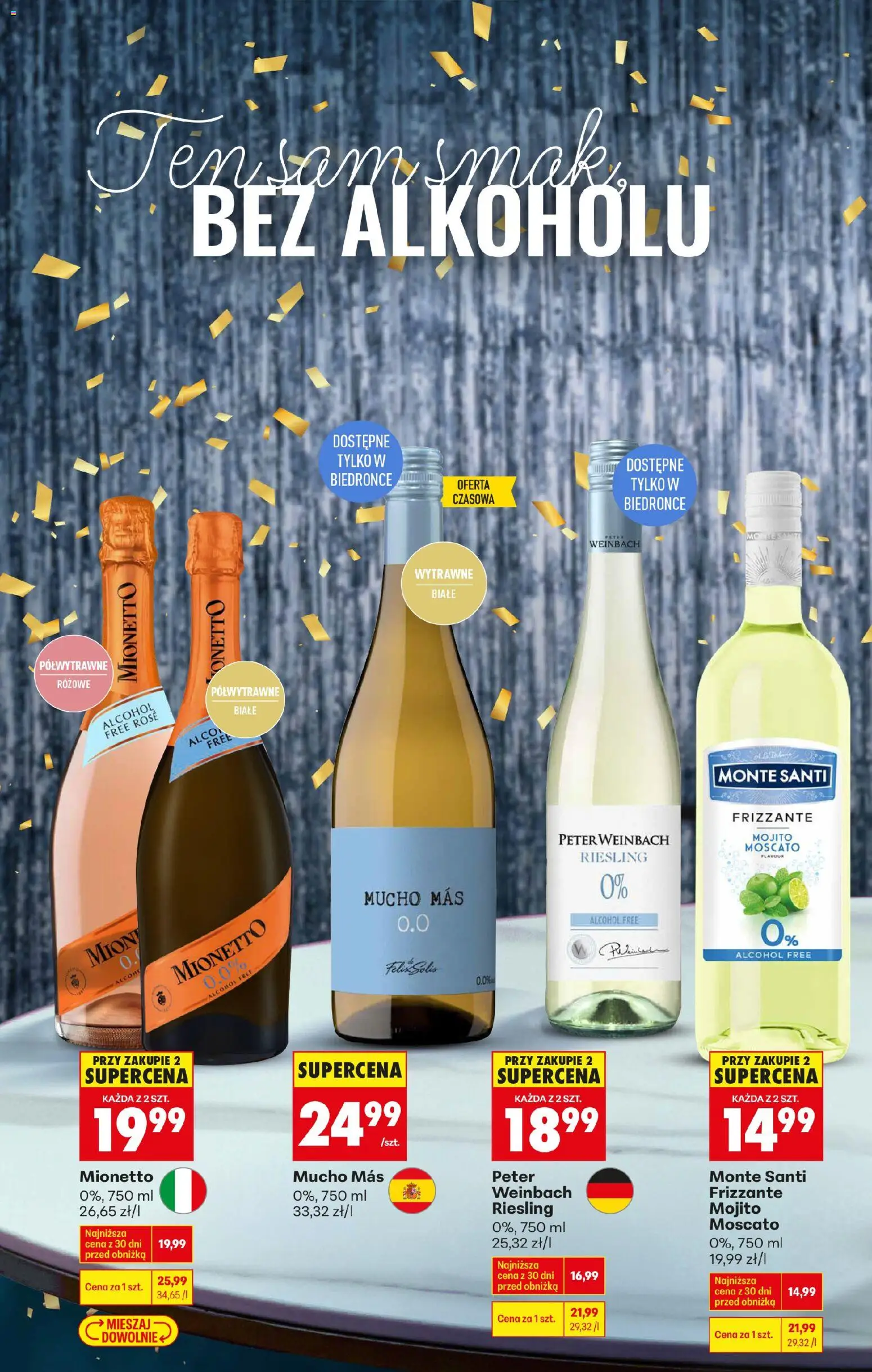 Biedronka gazetka - Czas na toast od 27.12.2025 | Strona: 34 | Produkty: Riesling, Monte Santi