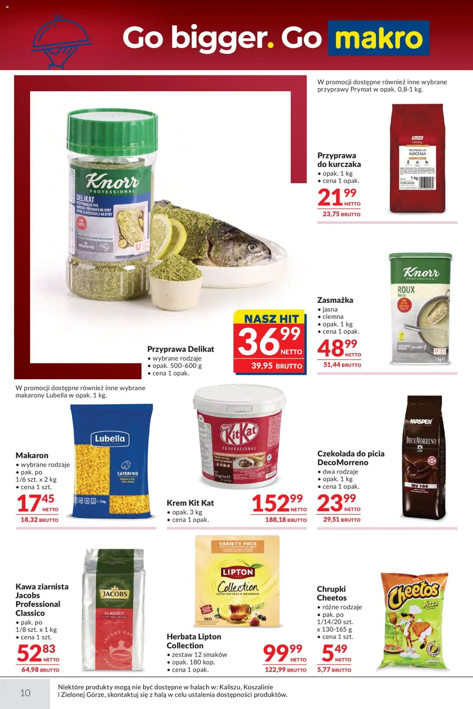 Makro Gazetka - Oferta dla gastronomii od 17.02.2026 | Strona: 10 | Produkty: Chrupki, Kawa, Ryby, Krem