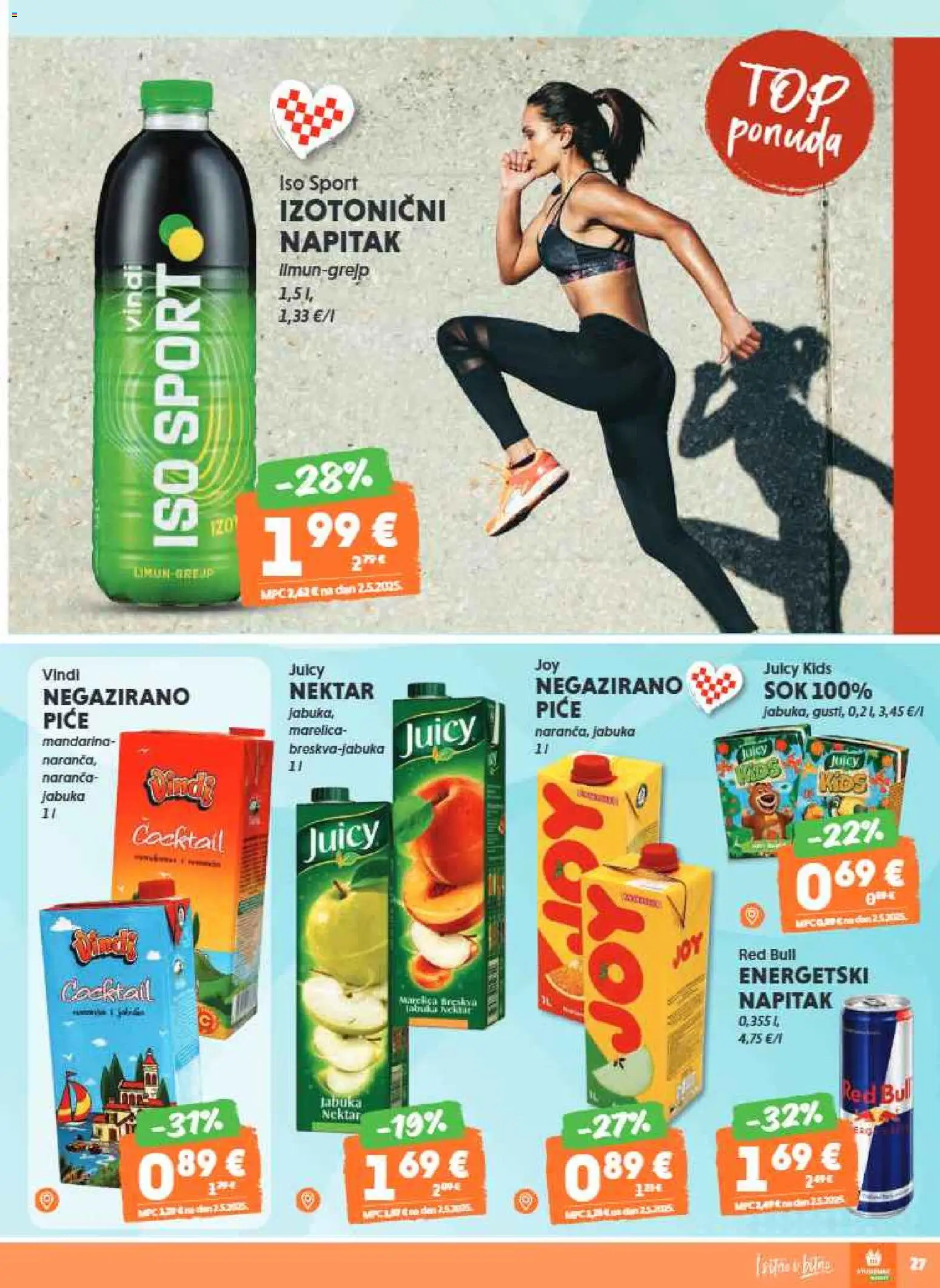 Studenac katalog | vrijedi od 21.01.2026 | Stranica: 27 | Proizvodi: Mandarina, Sok, Red Bull, Jabuka