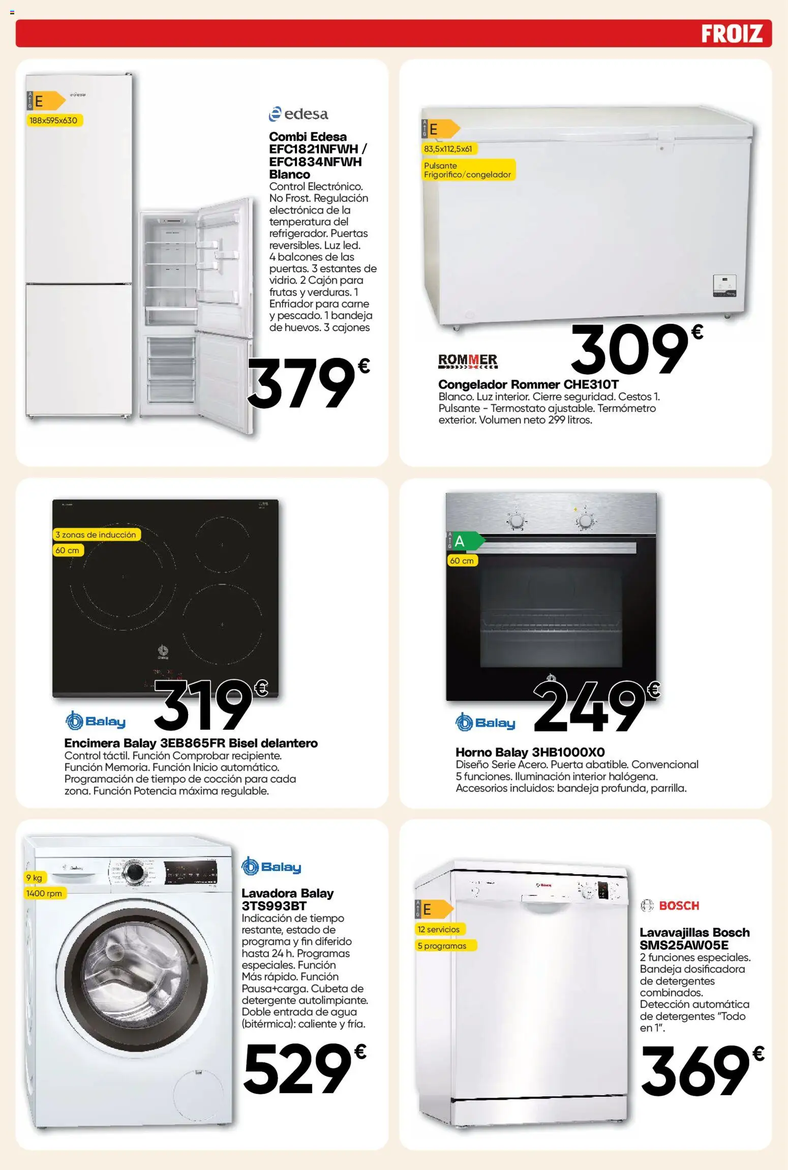 Froiz - Folleto Hiper │ válido desde el 23.04.2026 | Página: 4 | Productos: Lavadora, Lavavajillas, Termómetro, Bandeja