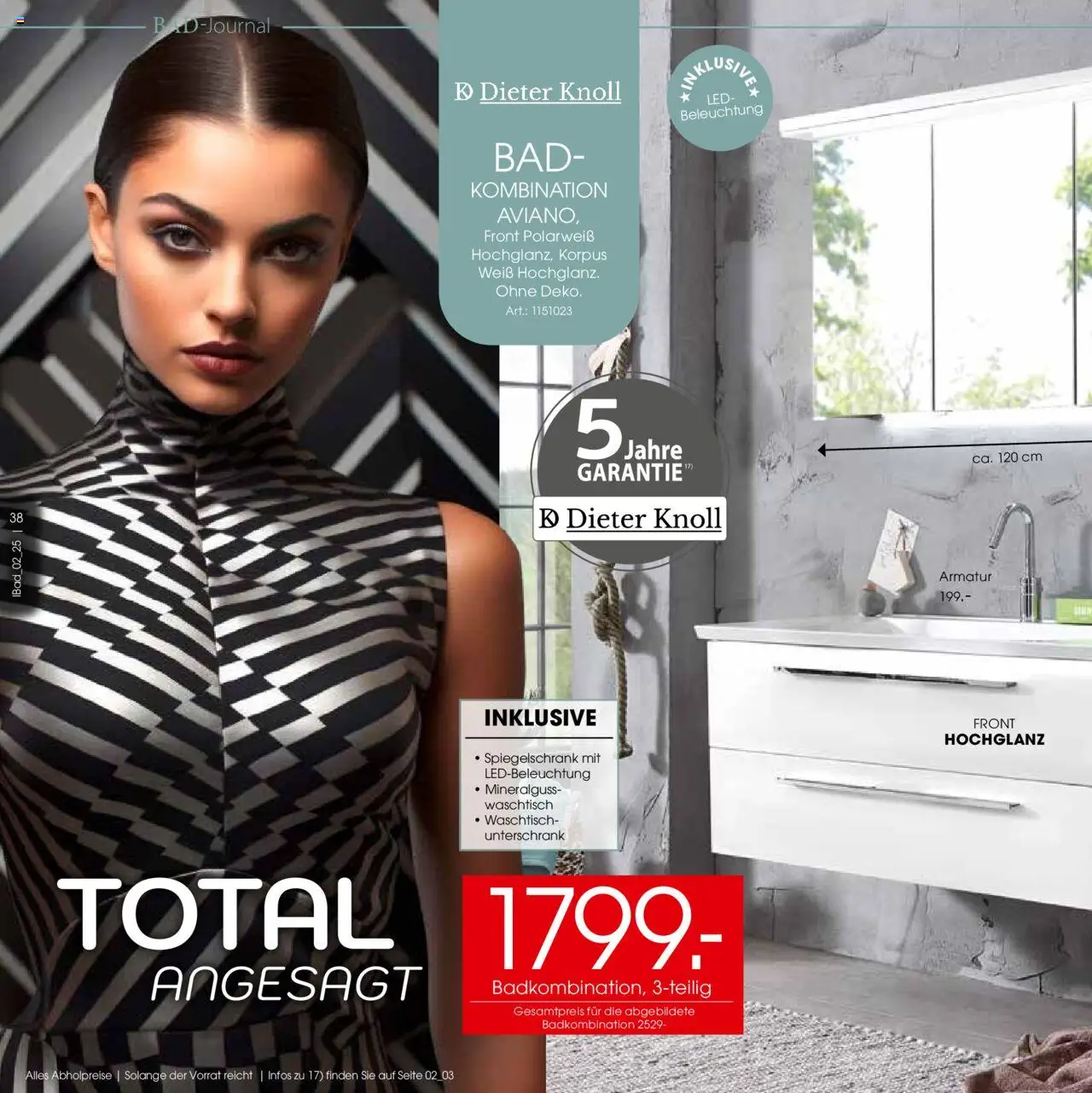 Zurbrüggen - Bad Spezial - gültig ab dem 11.06.2025 | Seite: 38 | Produkte: Bad, Waschtisch, Spiegelschrank, Unterschrank