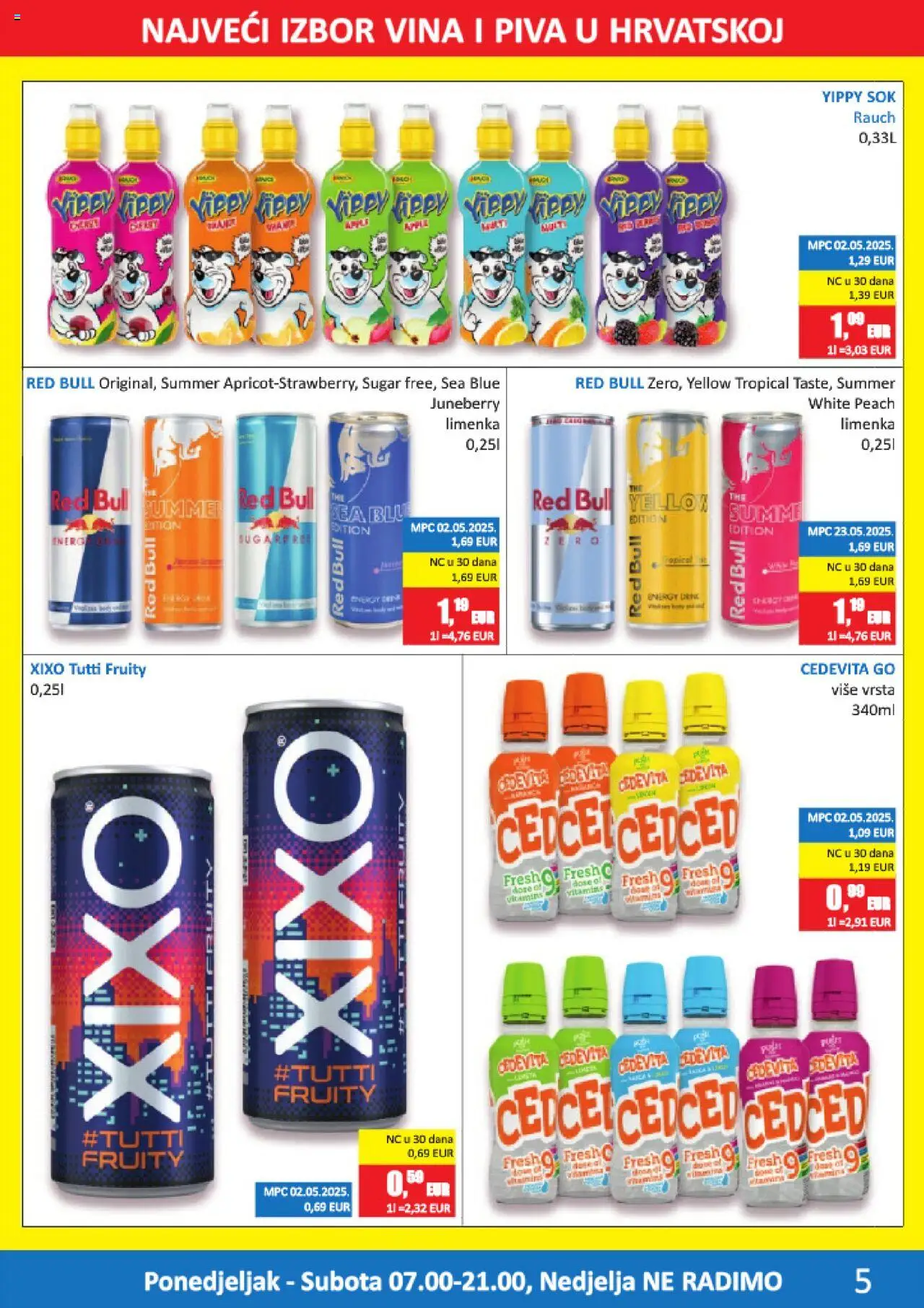 Vrutak katalog | vrijedi od 15.09.2025 | Stranica: 5 | Proizvodi: Sok, Red Bull, Cedevita