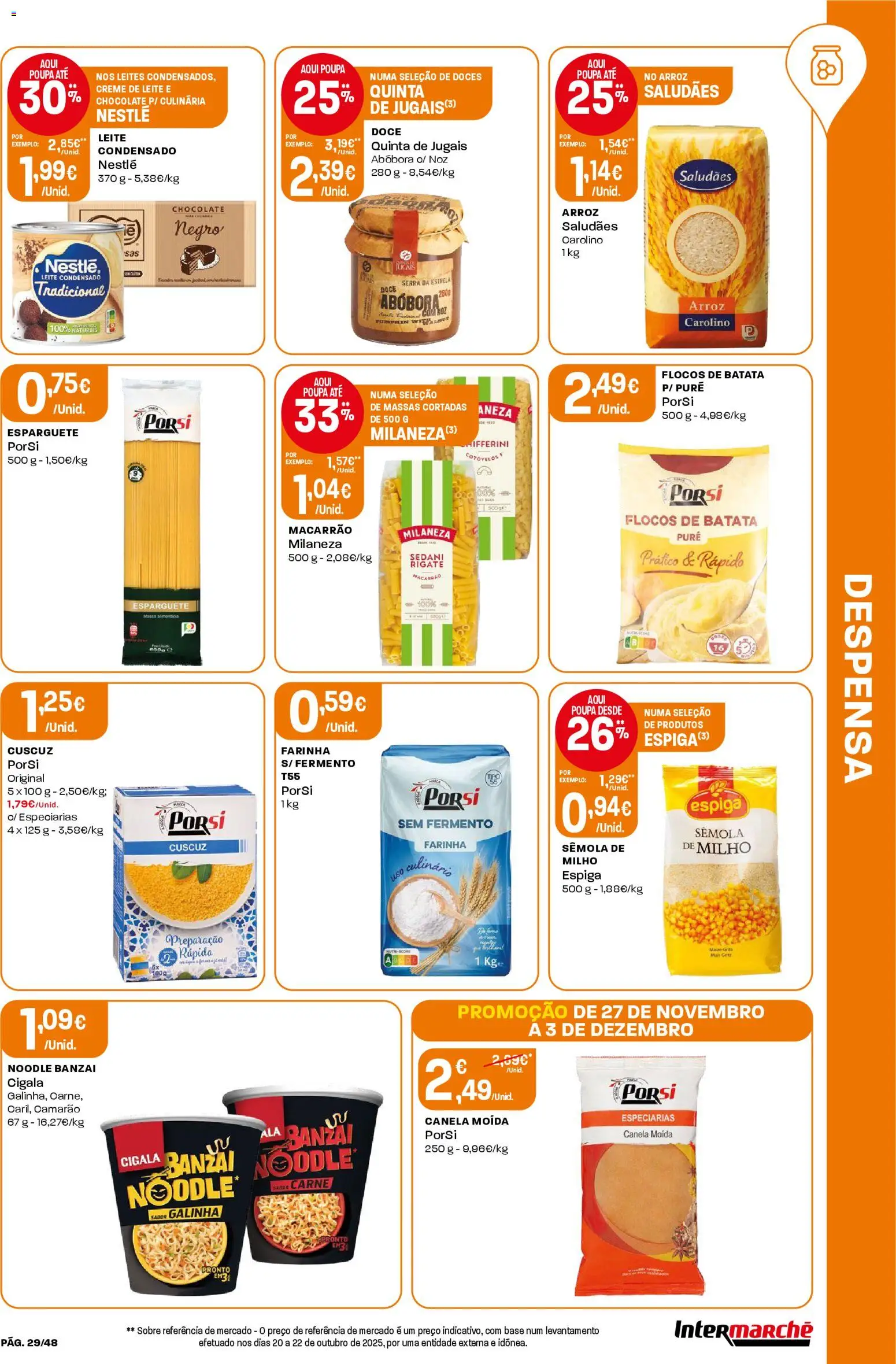 Intermarché - Black Friday │ válido de 27.11.2025 | Página: 29 | Produtos: Milaneza, Leite, Arroz, Flocos