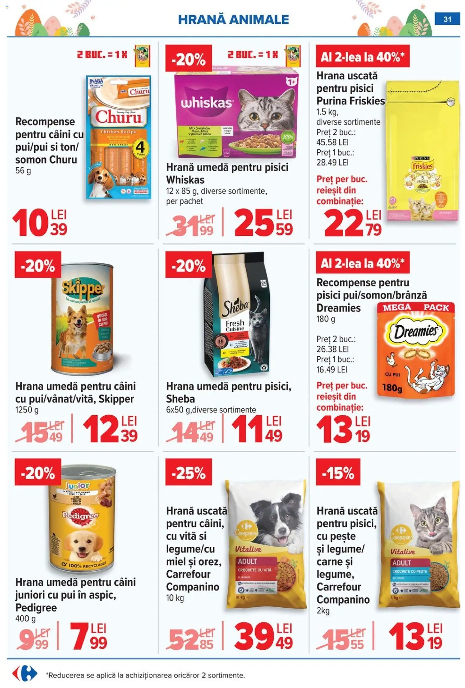 Noul catalog Carrefour – valabil de la 06.04.2026 | Pagină: 37 | Produse: Hacıyatmaz Kedi Oyuncağı, Pește, Legume, Sos