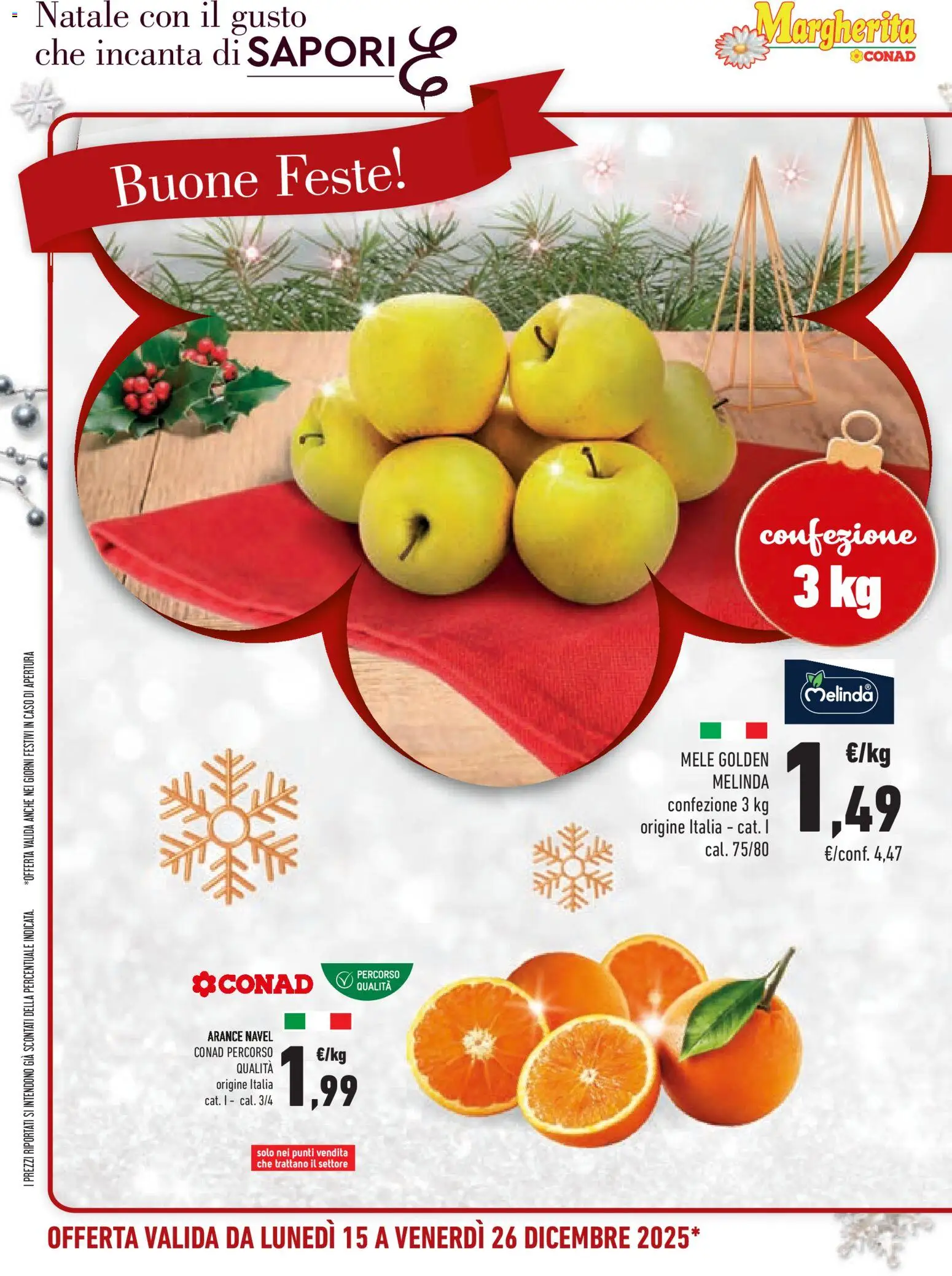 Volantino Conad del 15.12.2025 | Pagina: 14 | Prodotti: Mele, Arance
