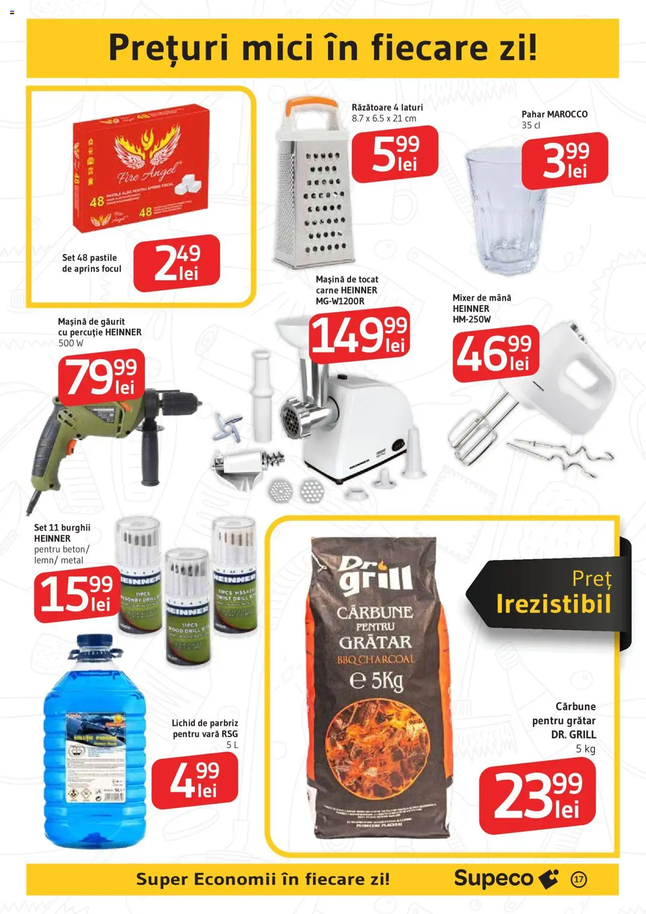 Noul catalog Supeco – valabil de la 18.09.2025 | Pagină: 17 | Produse: Mașină de tocat, Mașină de găurit, Mixer, Mici