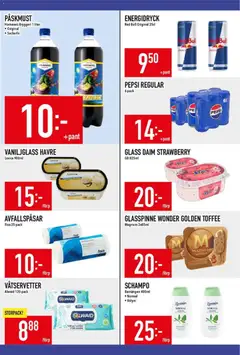 Matdax erbjudanden - Förhandsvisning av reklamblad från butik Matdax aktuell från 30.03.2026 | Sida: 15 | Produkter: Red bull, Avfallspåsar, Pepsi, Energidryck