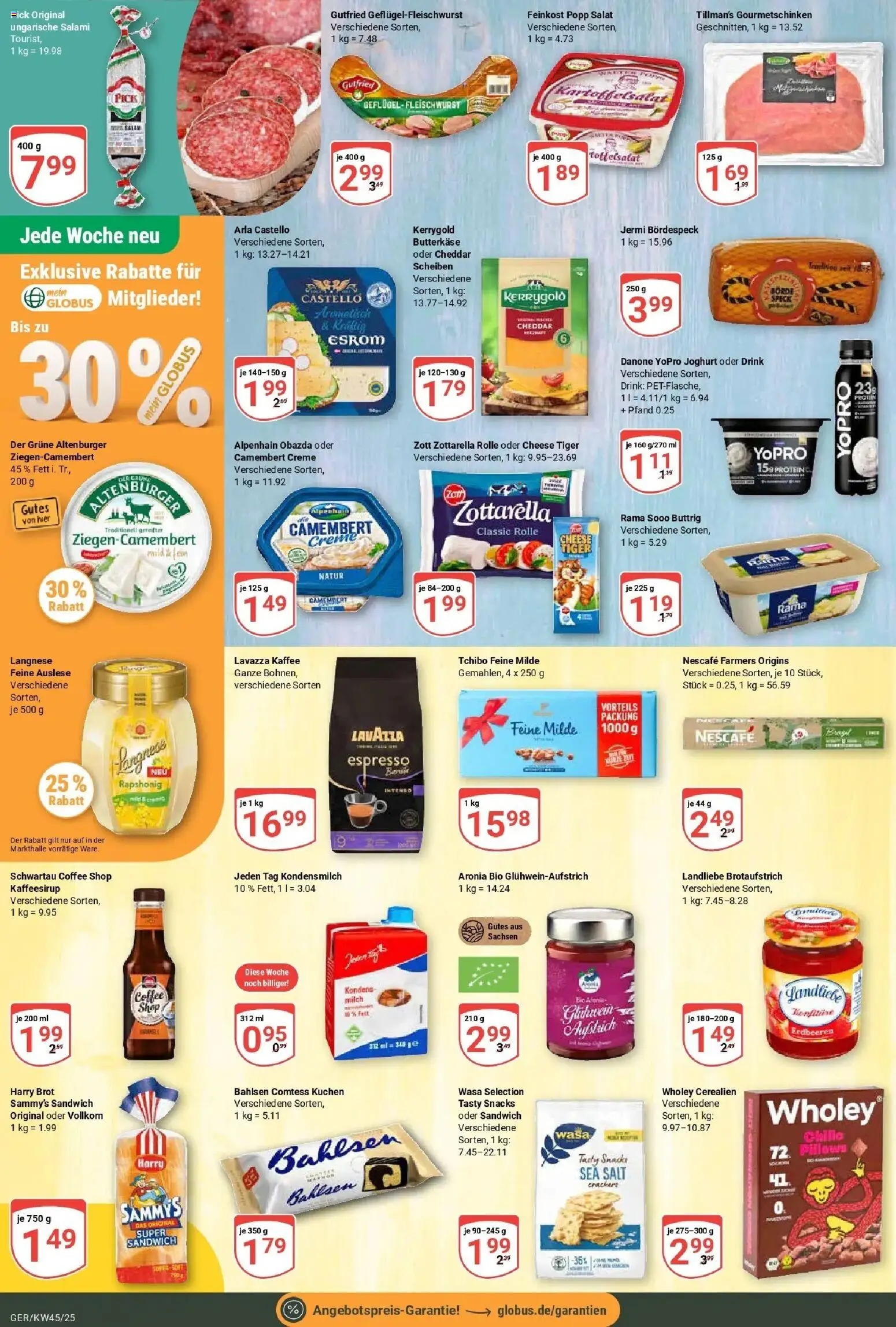 Globus prospekt Gera	 – gültig ab 02.11.2025 | Seite: 12 | Produkte: Joghurt, Creme, Salami, Erdbeeren
