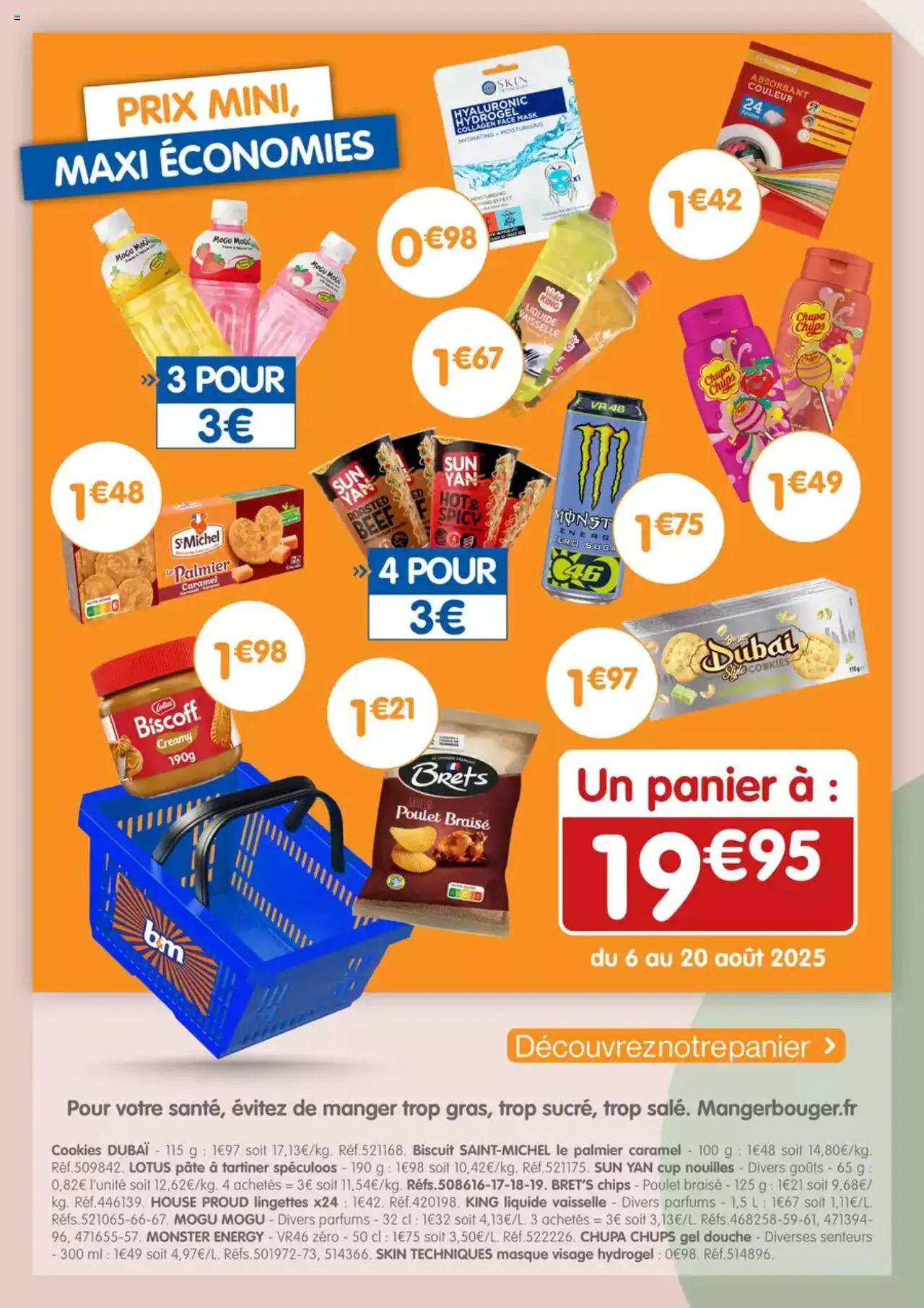  | Page: 17 | Produits: Pâte à tartiner, Gel douche, Panier, Chips