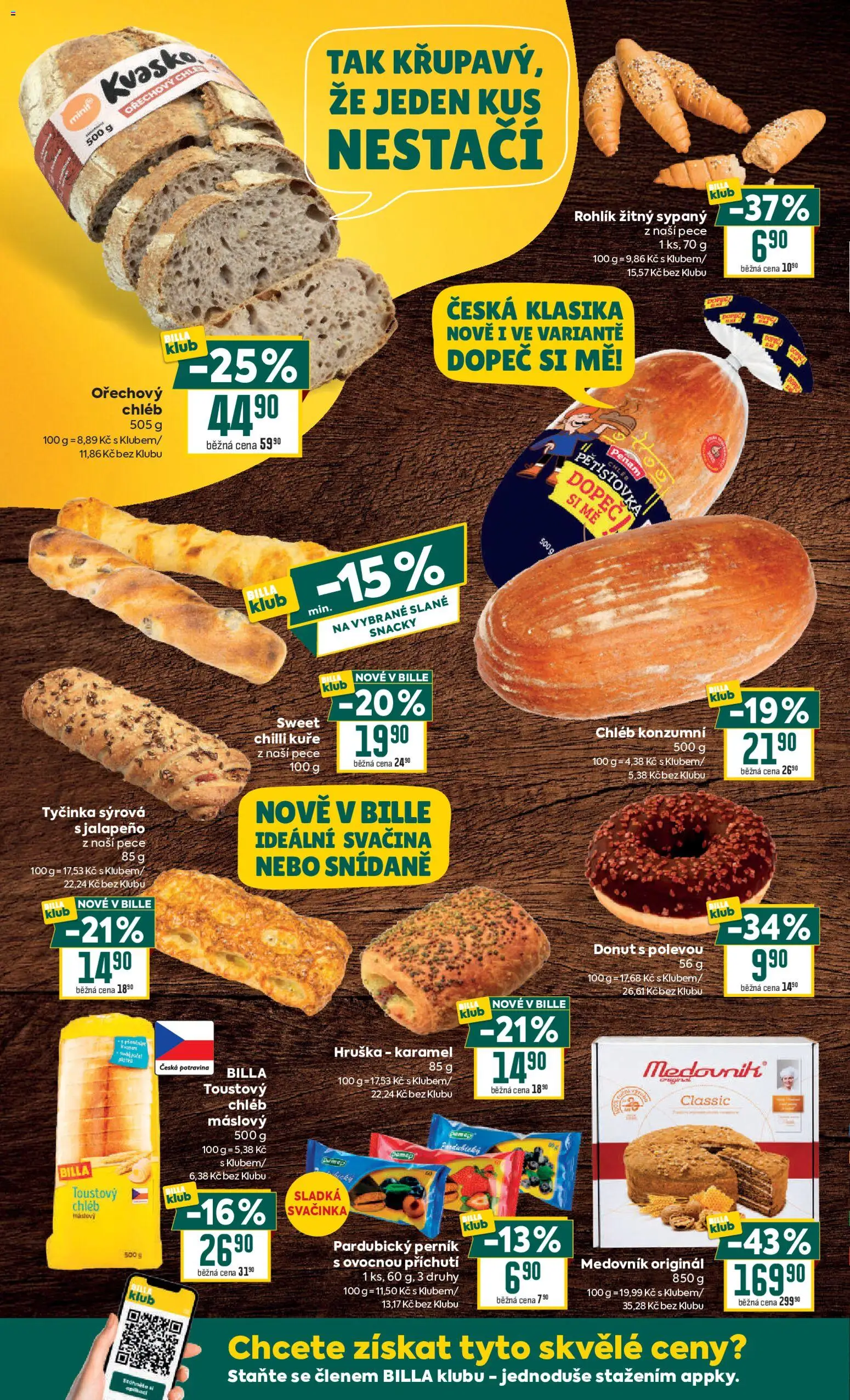 Billa Velký leták od 15.04.2026 | Strana: 10 | Produkty: Chléb, Perník, Medovník, Kuře