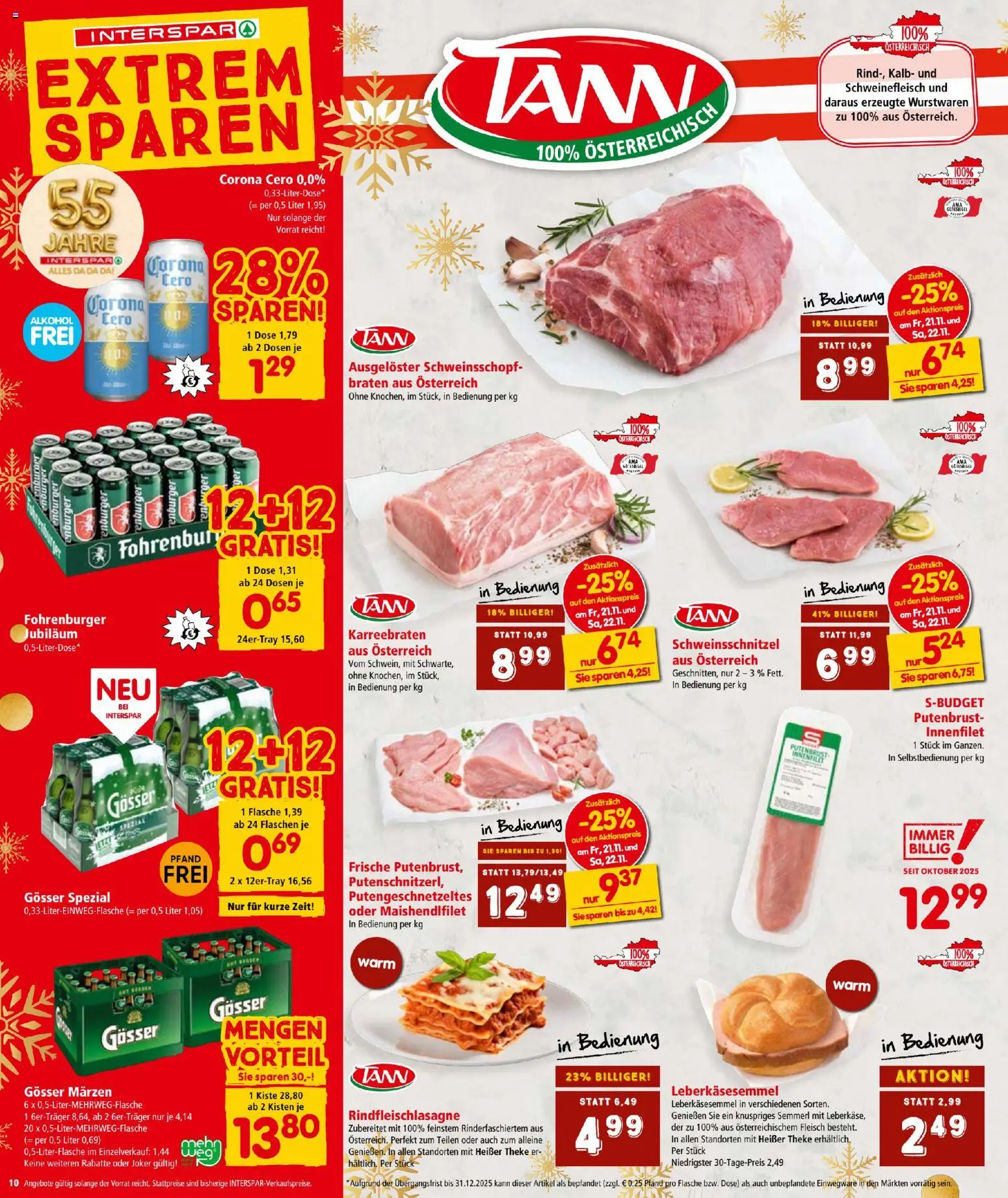 Interspar - Black Friday gültig ab 20.11.2025 | Seite: 10 | Produkte: Schweinefleisch