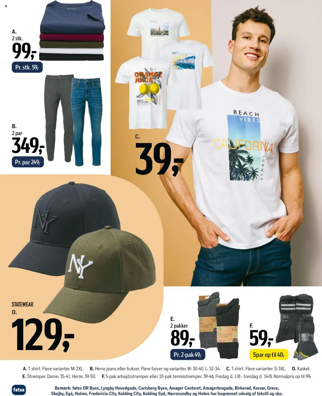Føtex Tilbudsavis gyldig fra 01.08.2025 | Side: 4 | Produkter: Jeans, Strømper, Sko