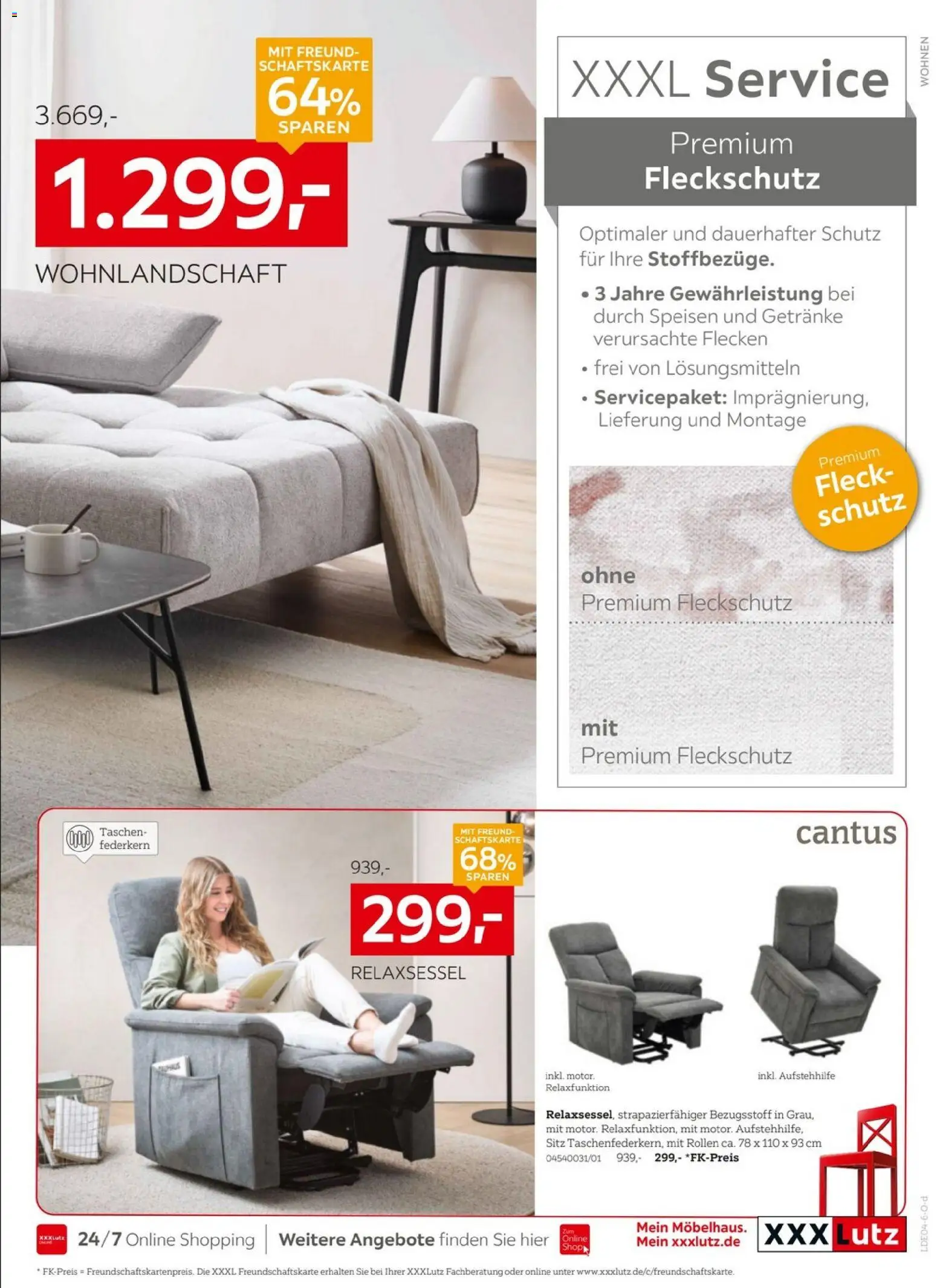 XXXLutz Nr. 1 beim Preis – gültig ab 11.04.2026 | Seite: 23 | Produkte: Wohnlandschaft, Relaxsessel