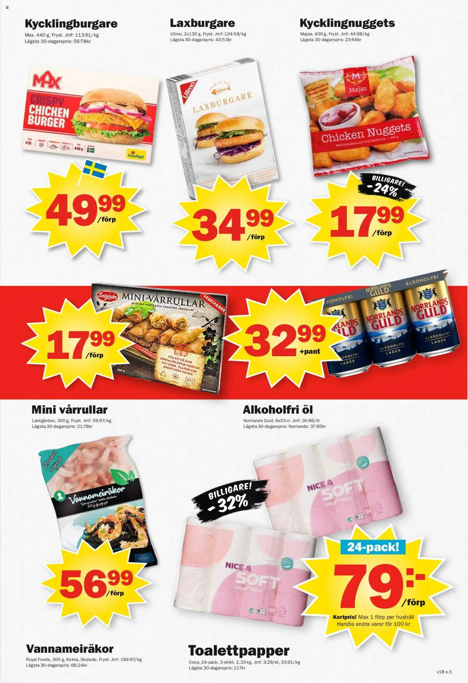 Pekås reklamblad aktuell från 27.04.2026 | Sida: 5 | Produkter: Toalettpapper, Öl