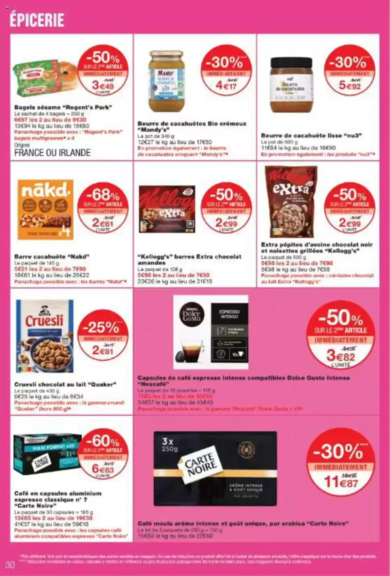  | Page: 30 | Produits: Noisettes, Café moulu, Lait, Granola