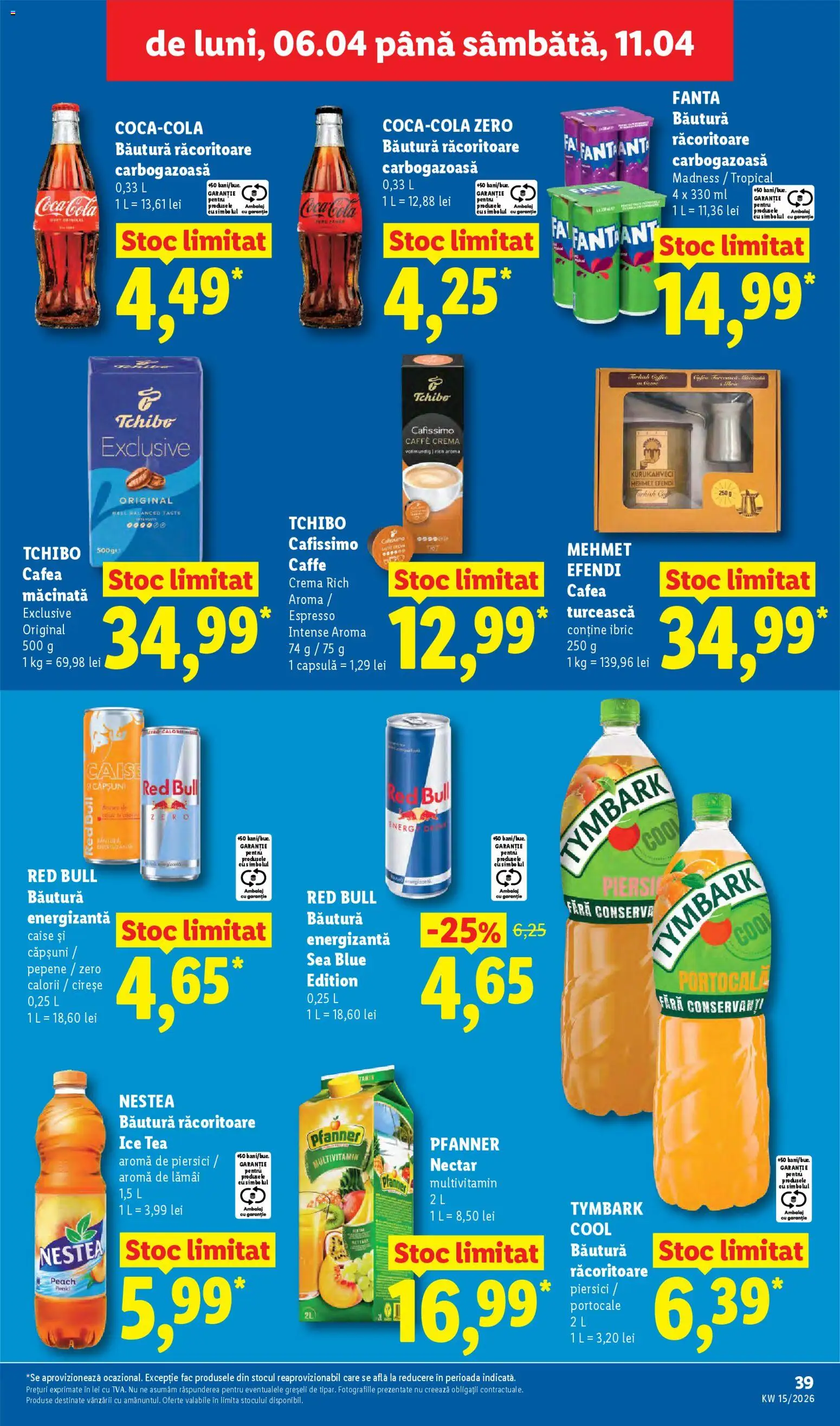 Noul catalog Lidl – valabil de la 06.04.2026 | Pagină: 39 | Produse: Amerikan servis, Băutură energizantă, Cireșe, Ahtapot