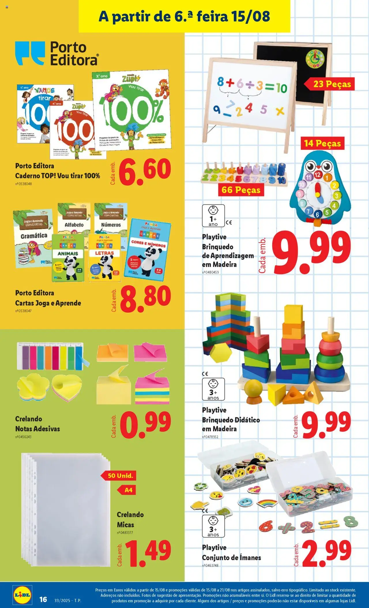 Lidl Novidades │ válido de 11.08.2025 | Página: 16 | Produtos: Caderno, Top